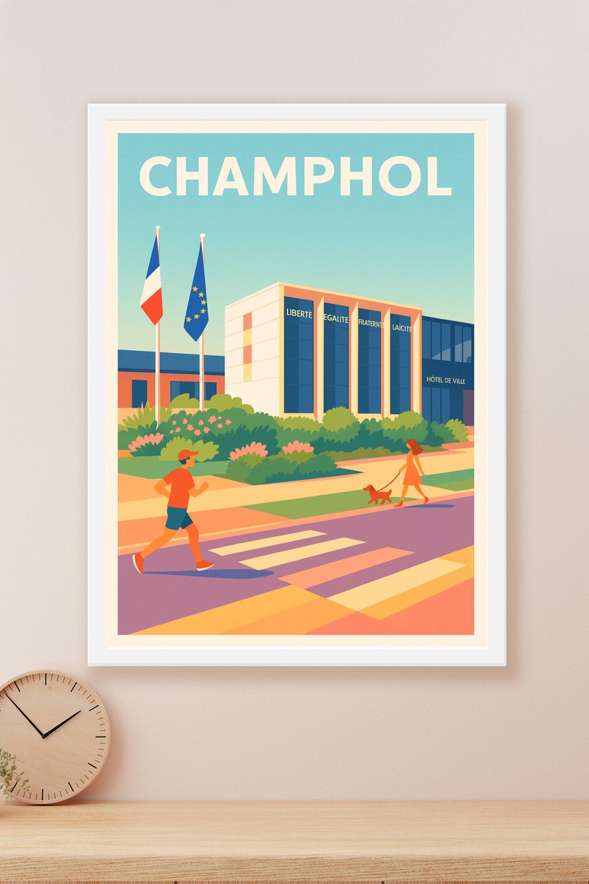 Affiche de Champhol - L'art de la vie municipale en couleurs
