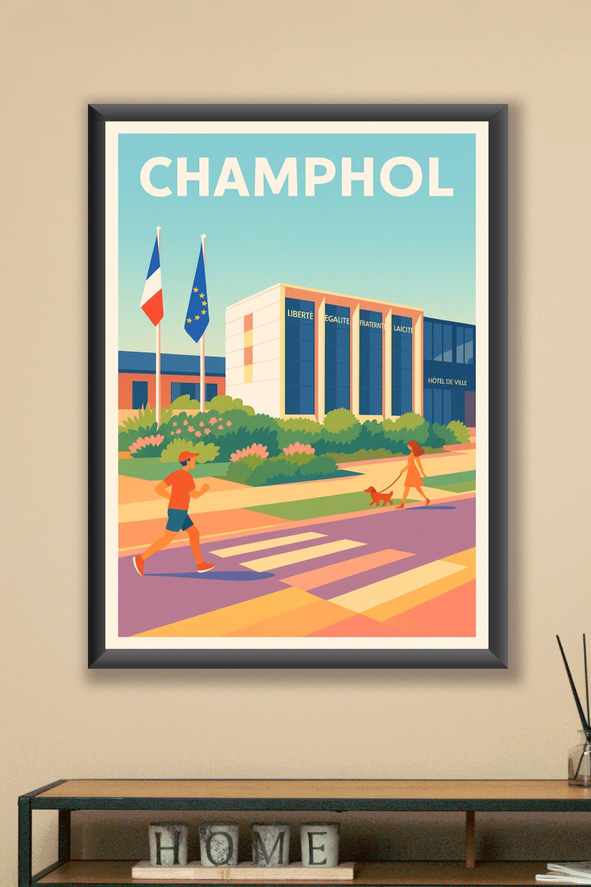 Affiche de Champhol - L'art de la vie municipale en couleurs