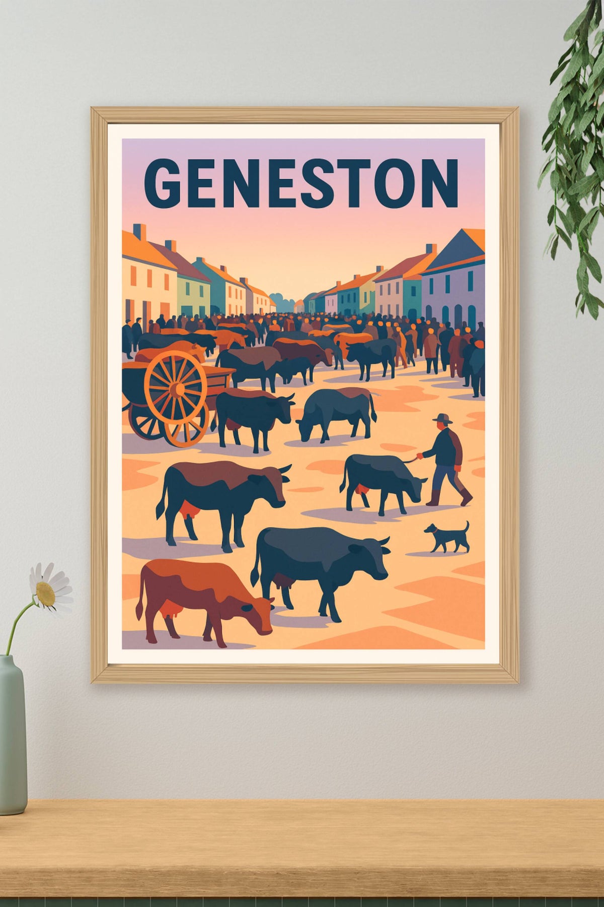 Affiche de Geneston - Le marché animé de la campagne
