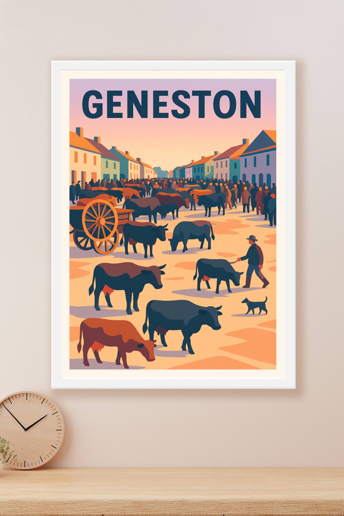 Affiche de Geneston - Le marché animé de la campagne