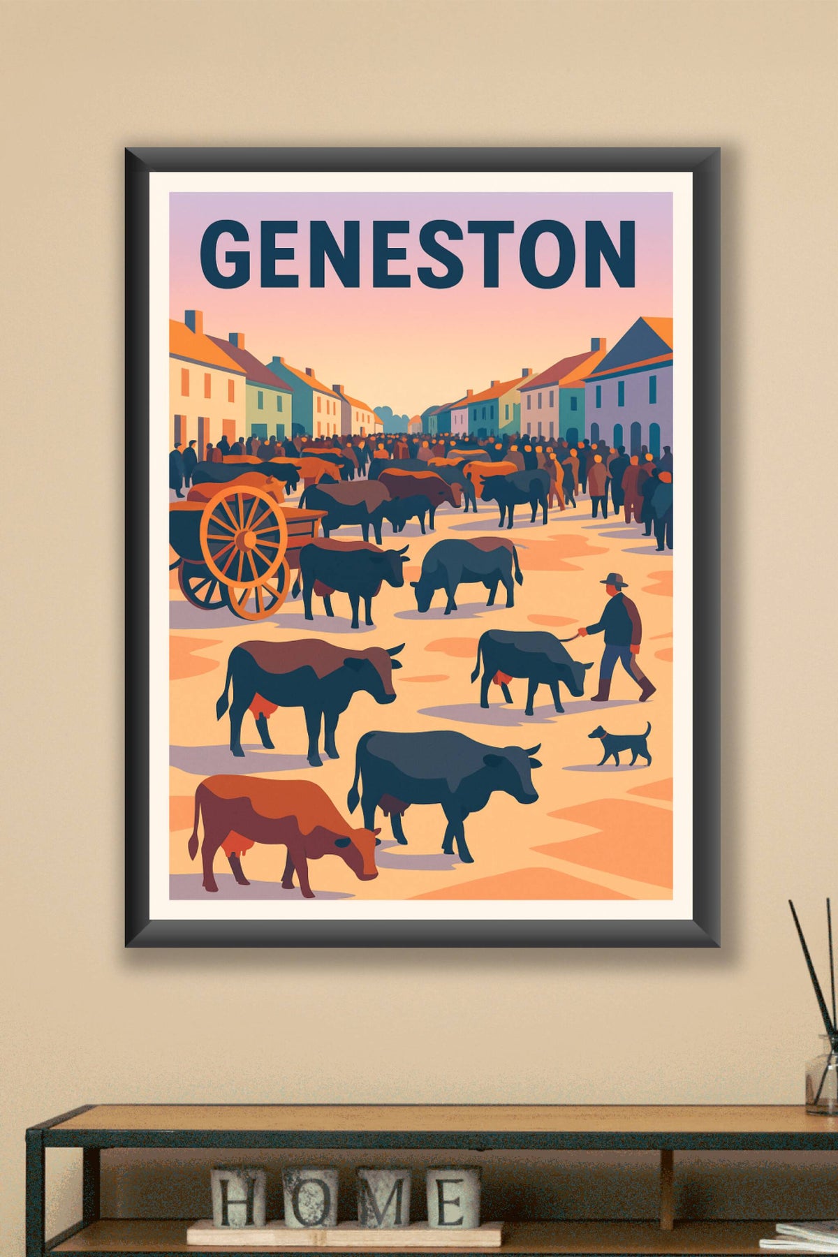 Affiche de Geneston - Le marché animé de la campagne