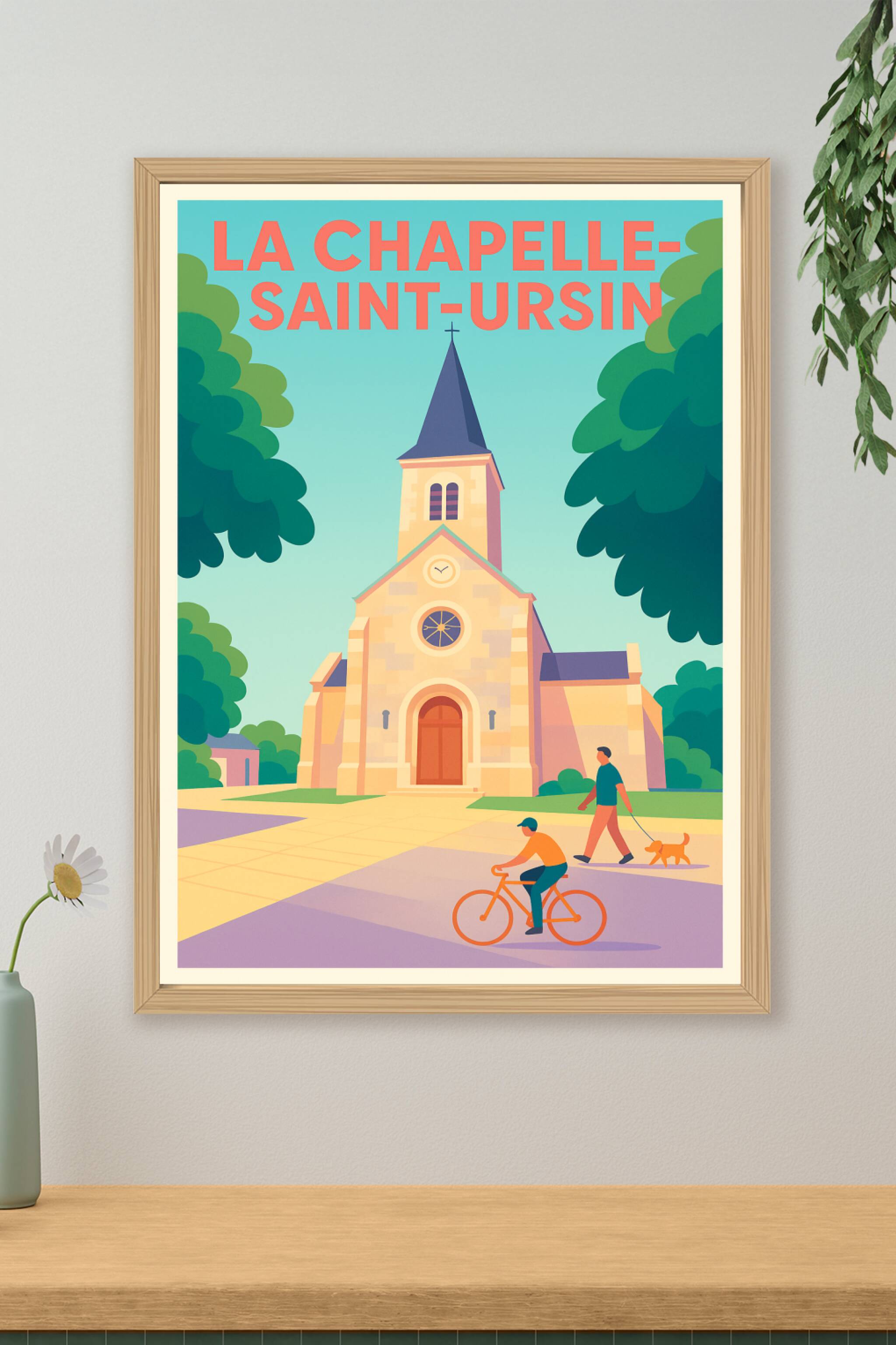 Affiche de La Chapelle-Saint-Ursin - Charme et Sérénité au Cœur du Village