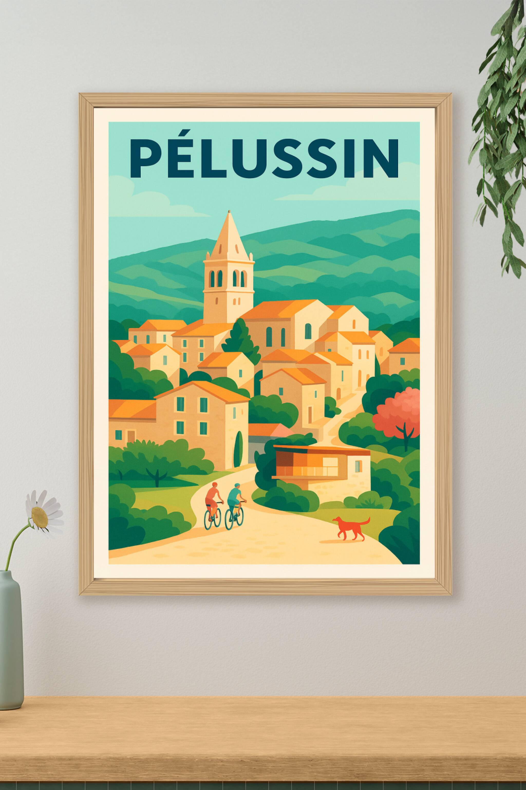 Affiche de Pélussin - Charme et douceur de la campagne vallonnée