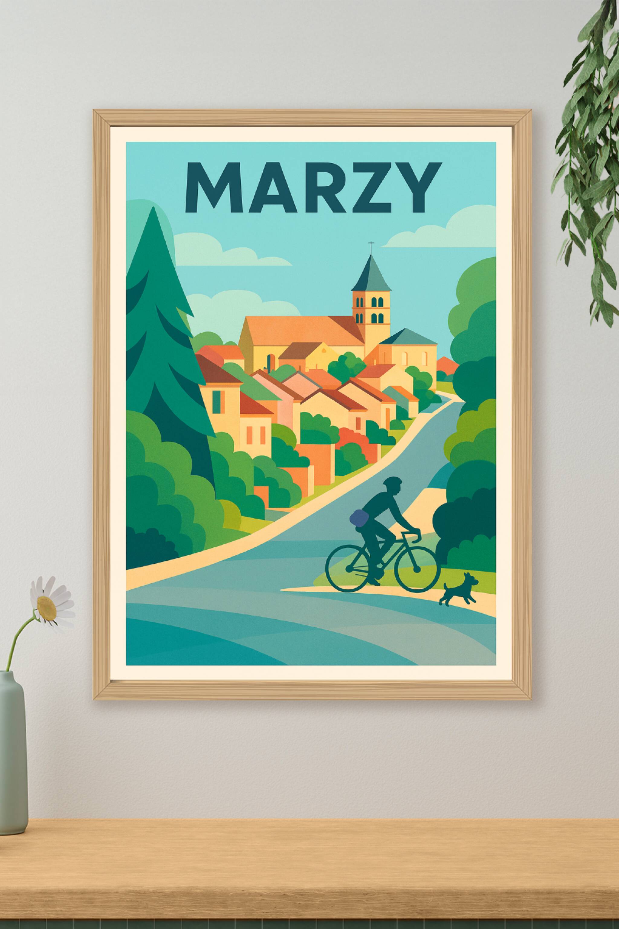 Affiche de Marzy - Charme pastoral et douceur de vivre