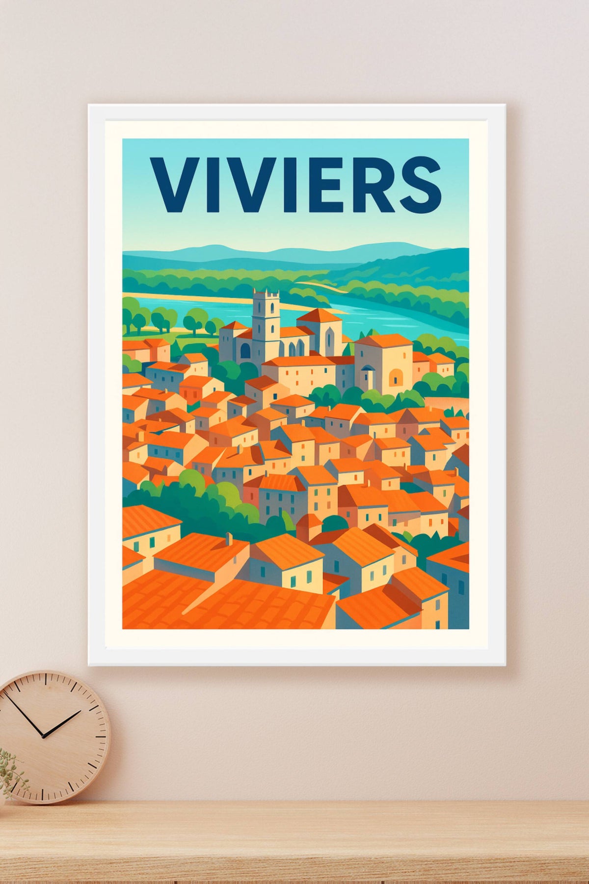 Affiche de Viviers - Charme et couleurs d'un village ardéchois