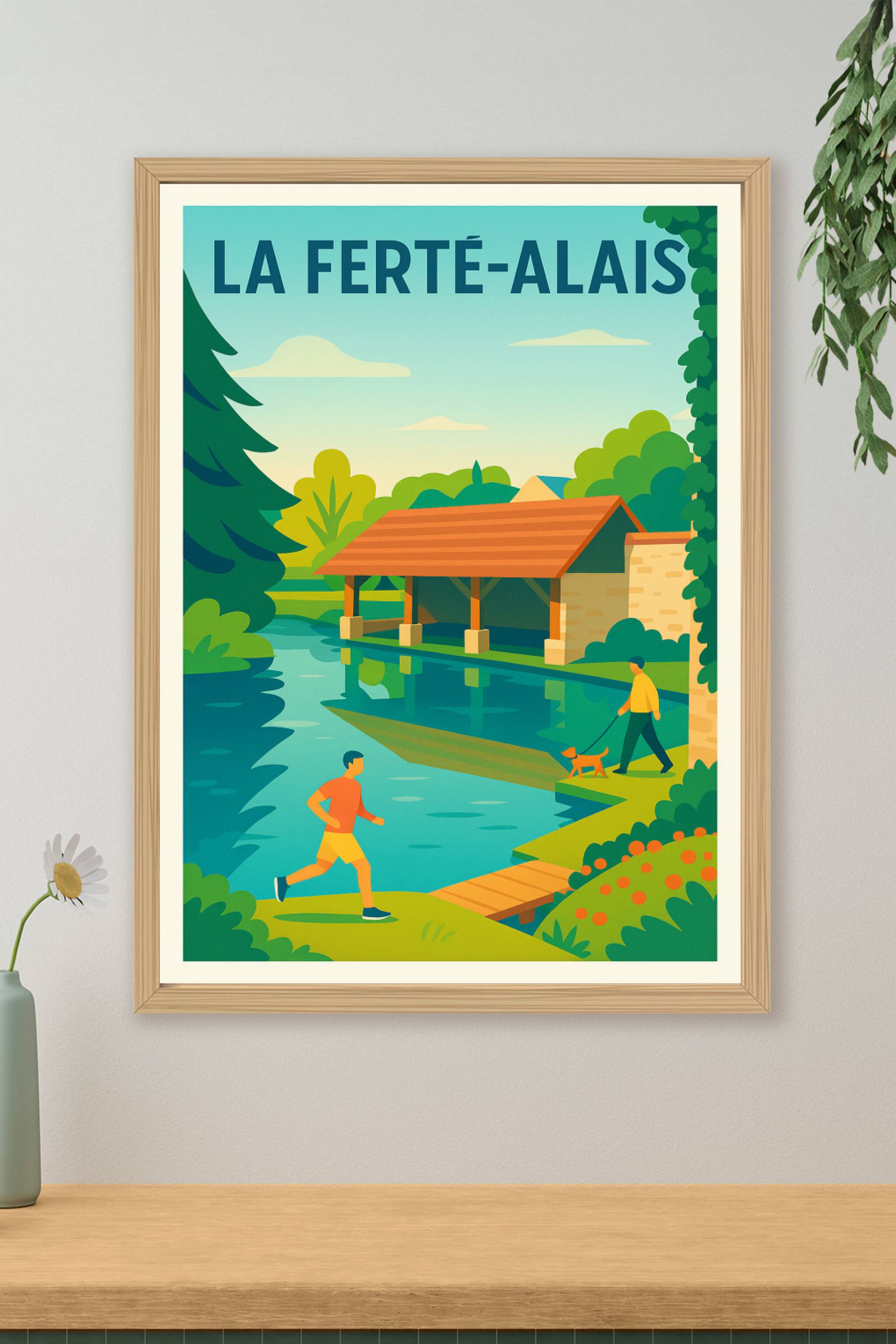 Affiche de La Ferté-Alais - Flânerie et sérénité au bord de l'eau