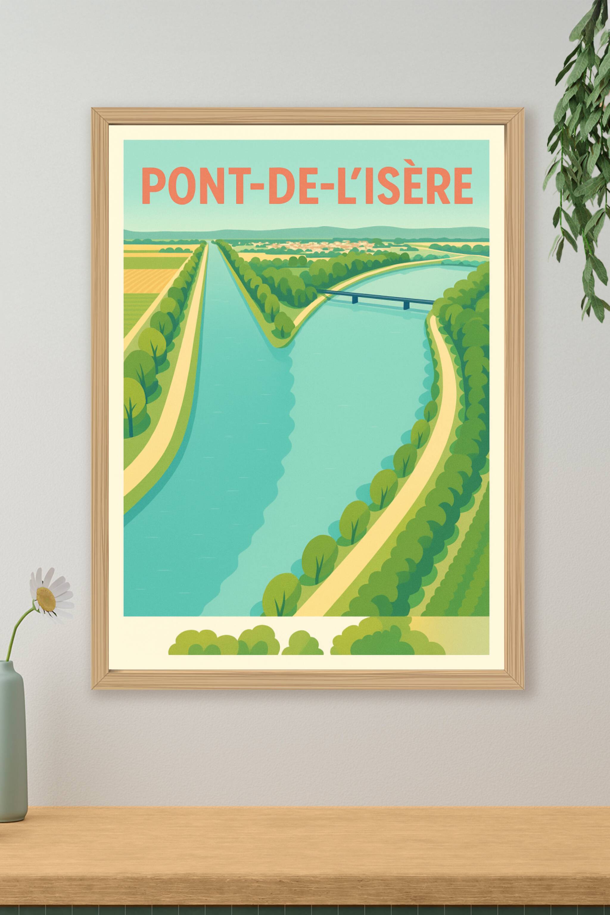 Affiche de Pont-de-l'Isère - Harmonie entre nature et eau