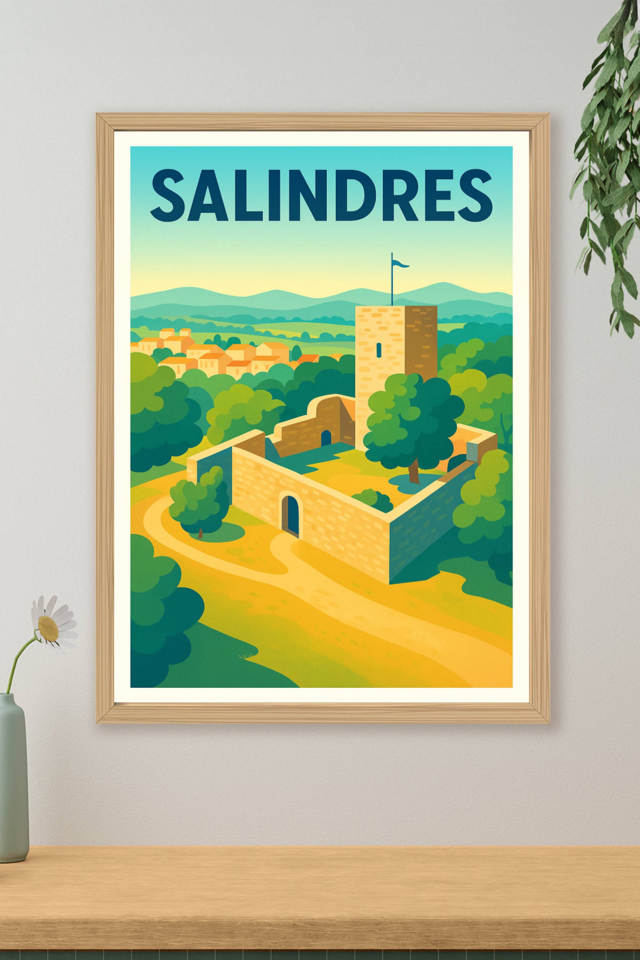 Affiche de Salindres - Charme historique et nature apaisante