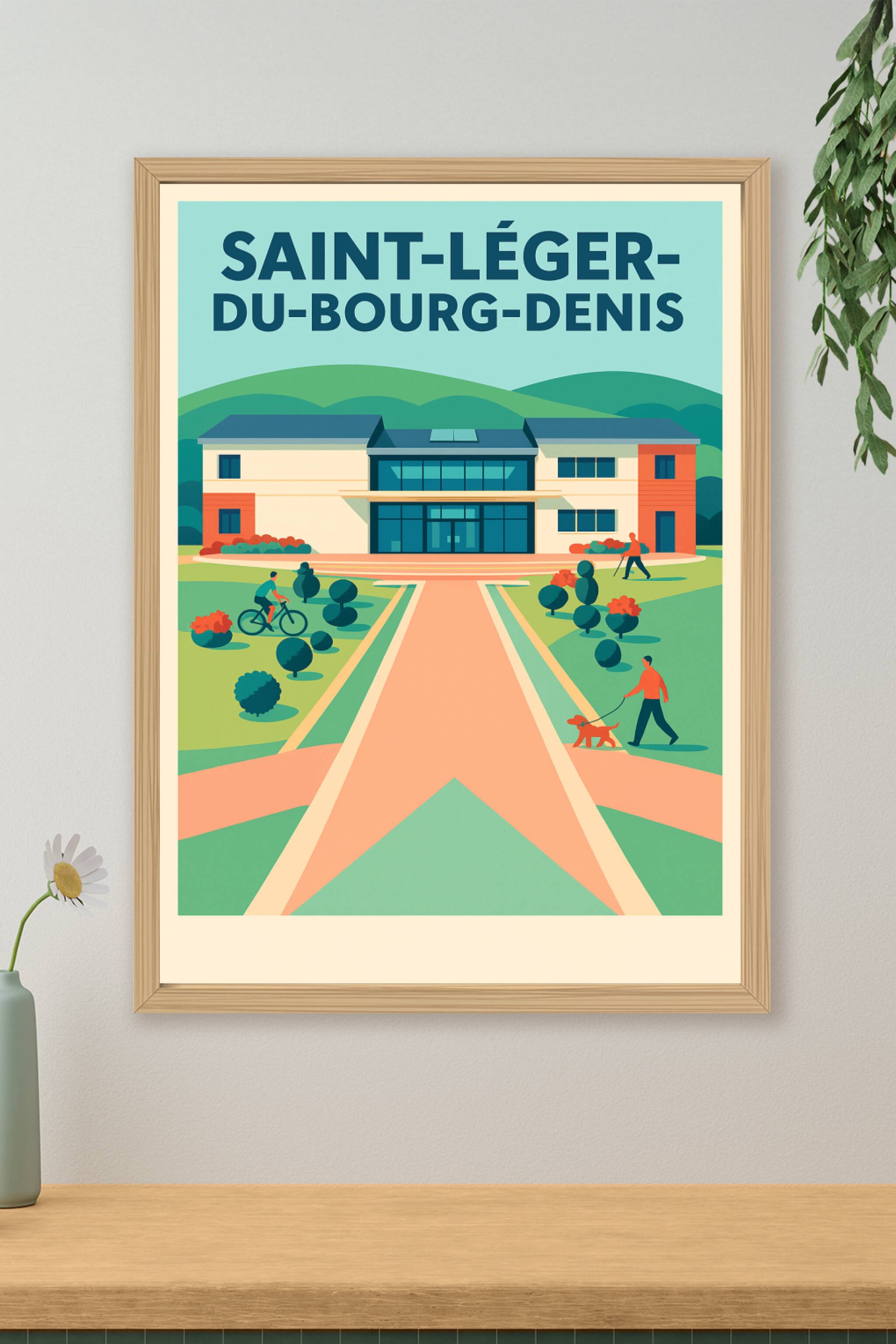 Affiche de Saint-Léger-du-Bourg-Denis - Harmonie et nature au cœur de la ville