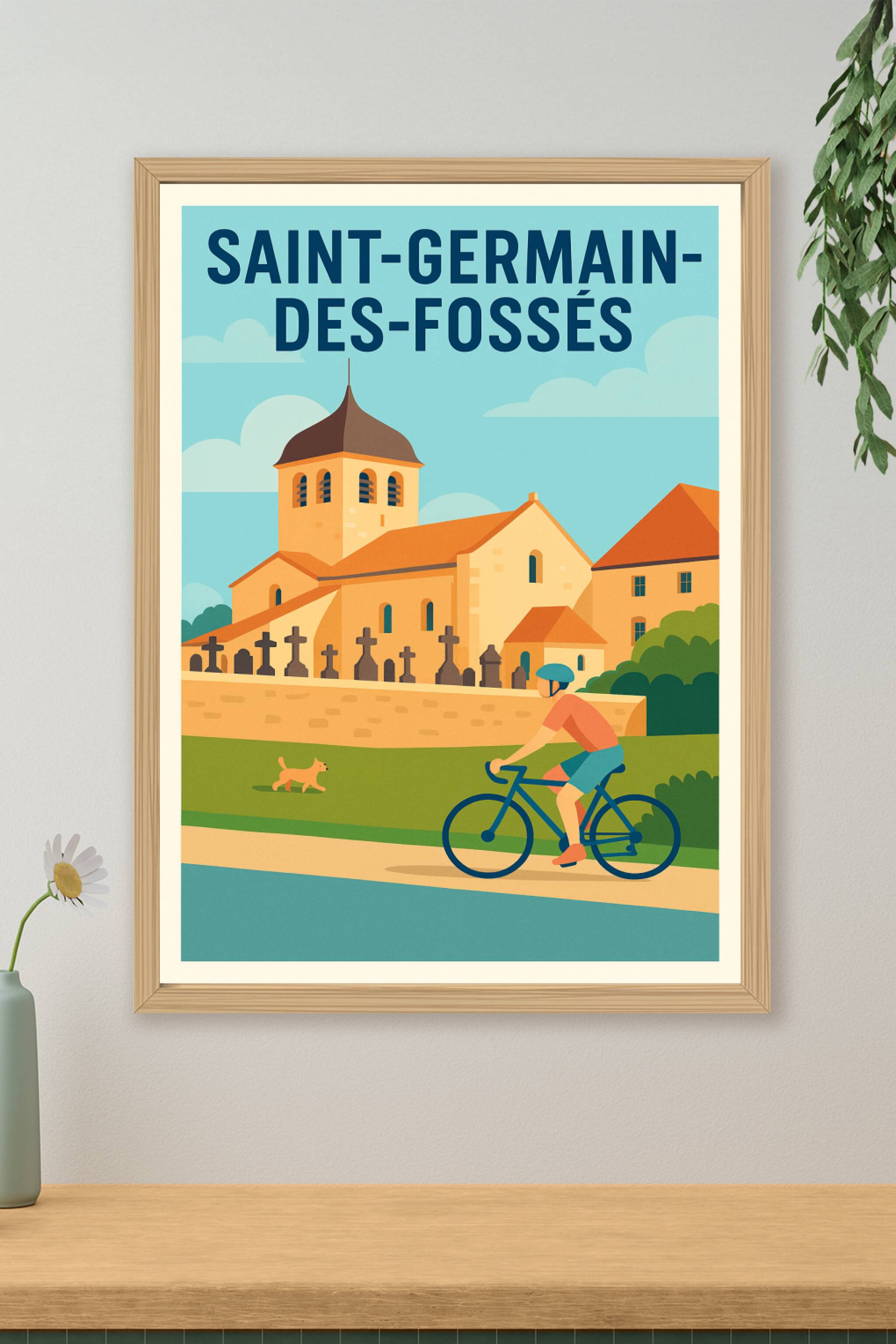 Affiche de Saint-Germain-des-Fossés - Une balade paisible au cœur de la ville