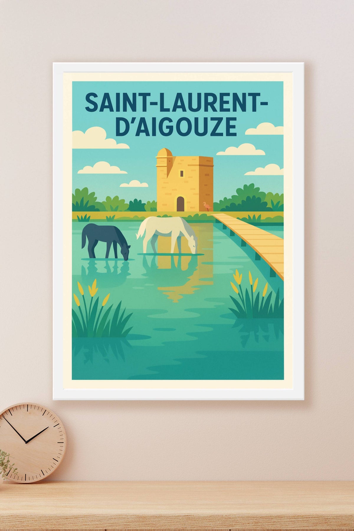 Affiche de Saint-Laurent-d'Aigouze - Évasion naturelle et patrimoine préservé