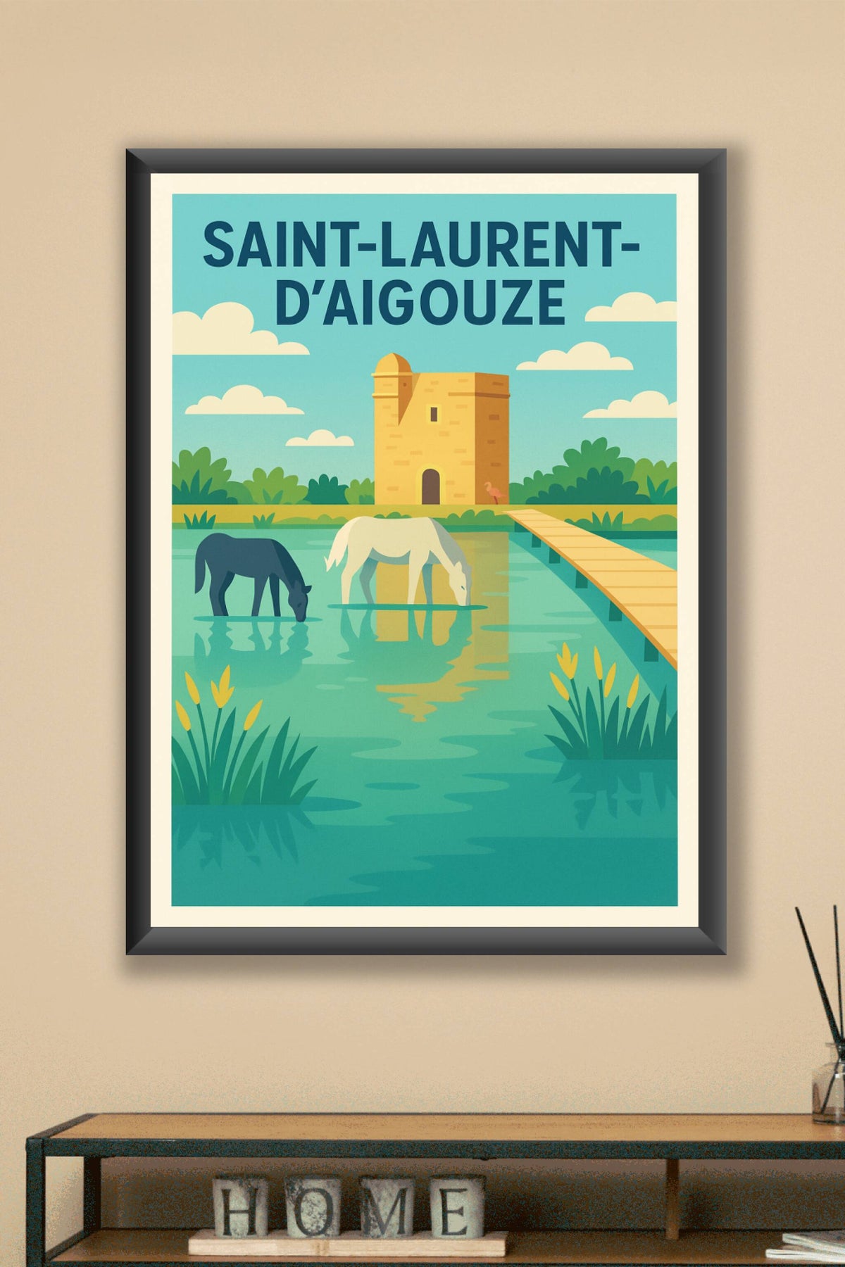 Affiche de Saint-Laurent-d'Aigouze - Évasion naturelle et patrimoine préservé