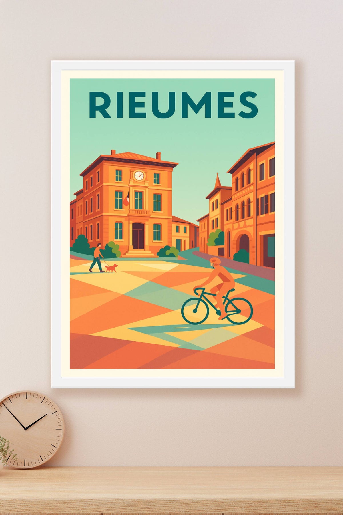 Affiche de Rieumes - L'élégance tranquille d'une place de village