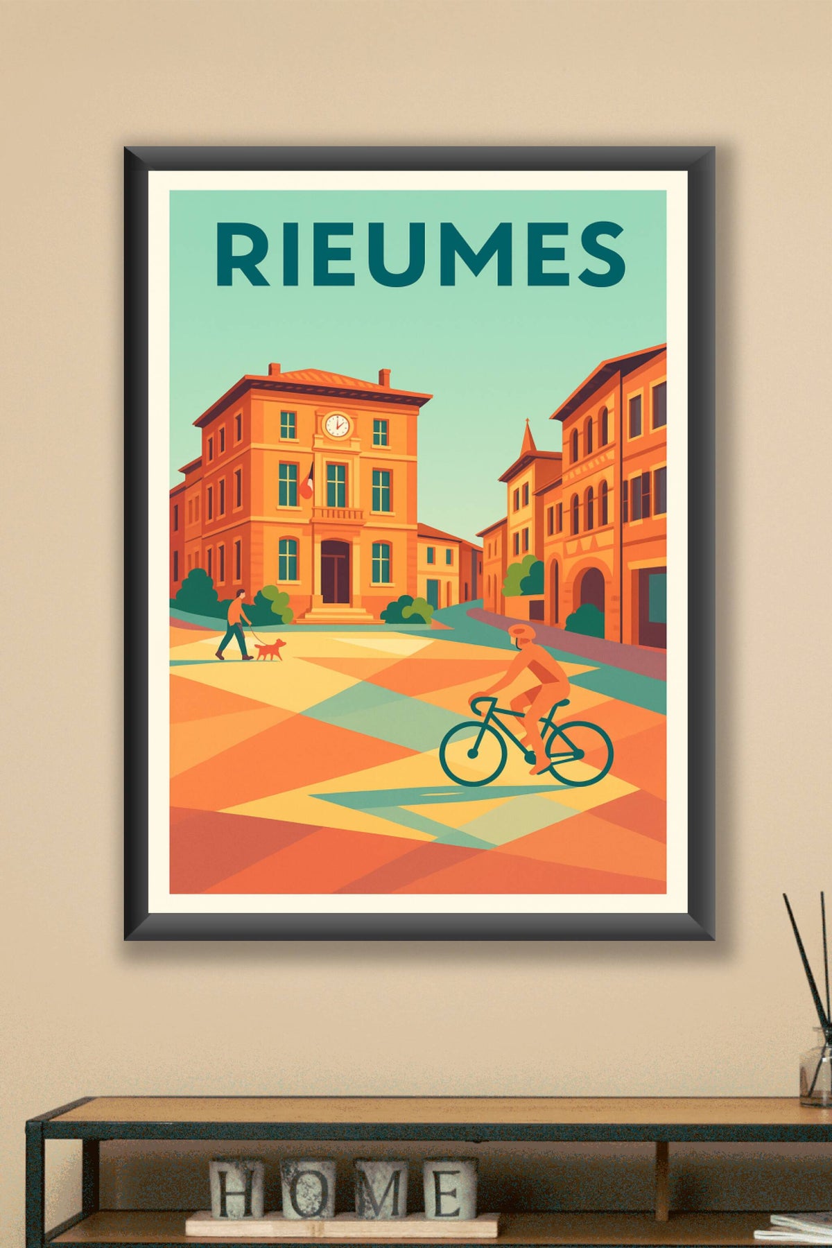 Affiche de Rieumes - L'élégance tranquille d'une place de village