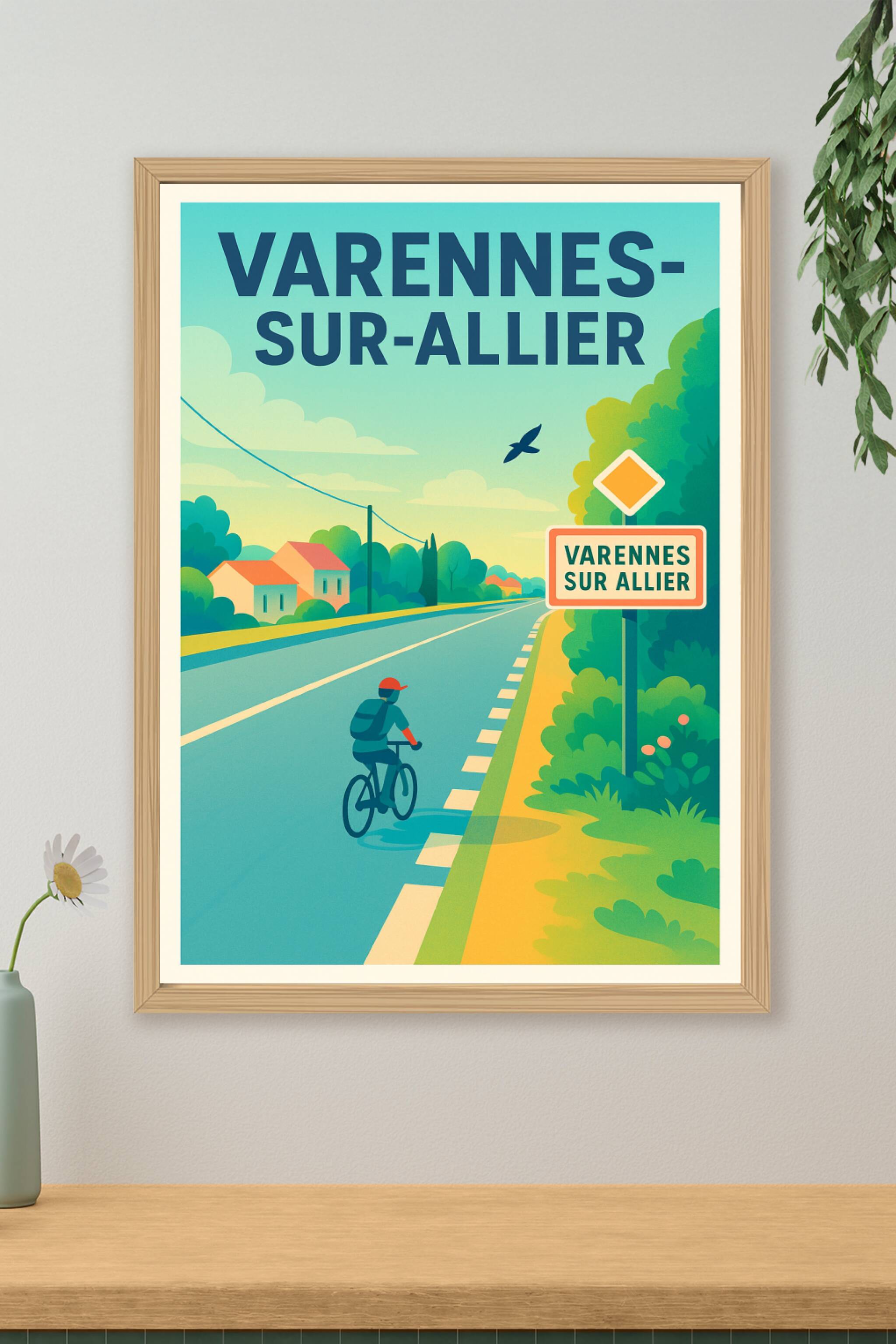Affiche de Varennes-sur-Allier - Echappée Belle à Vélo
