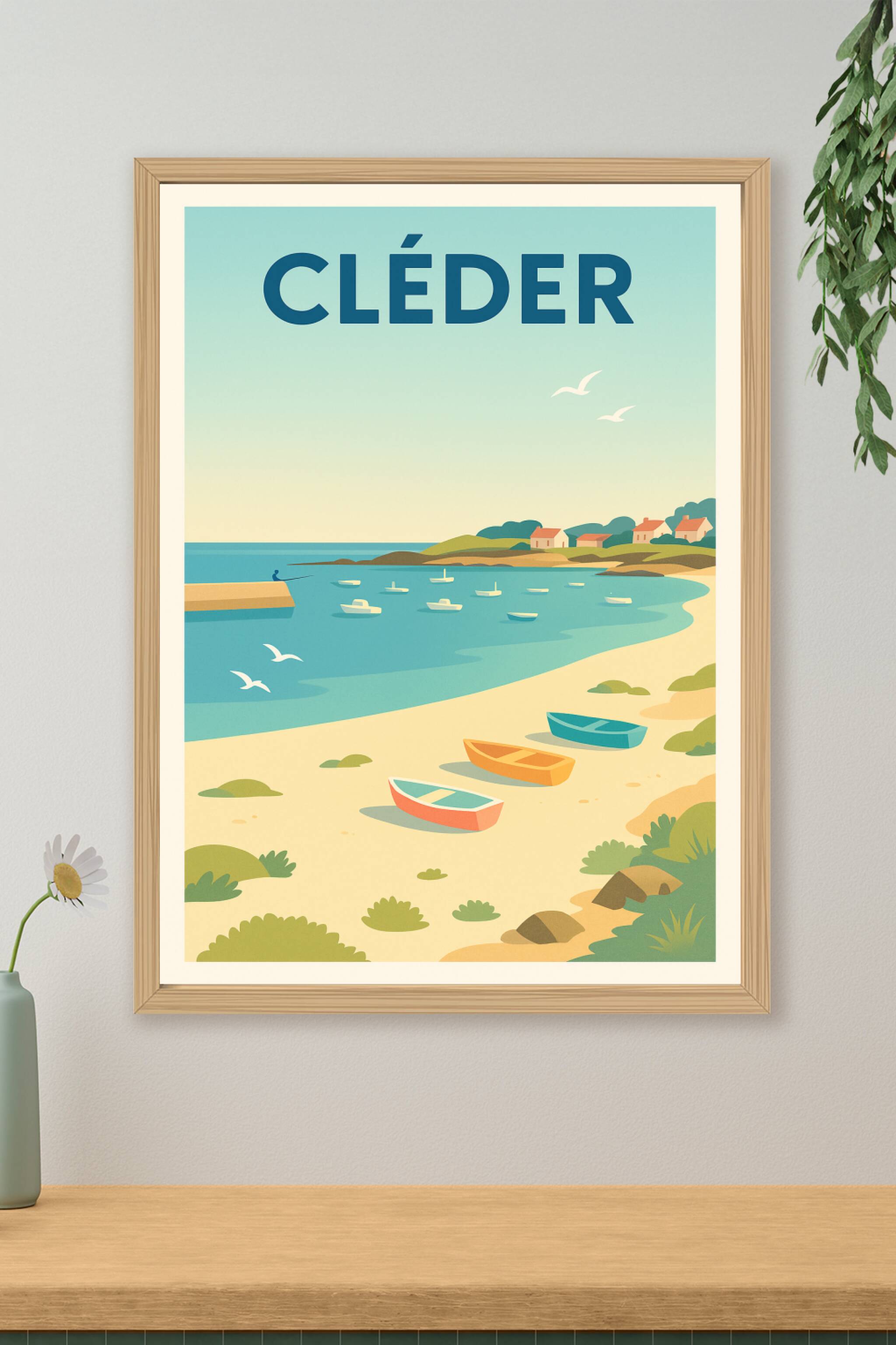 Affiche de Cléder - Invitation à la quiétude côtière