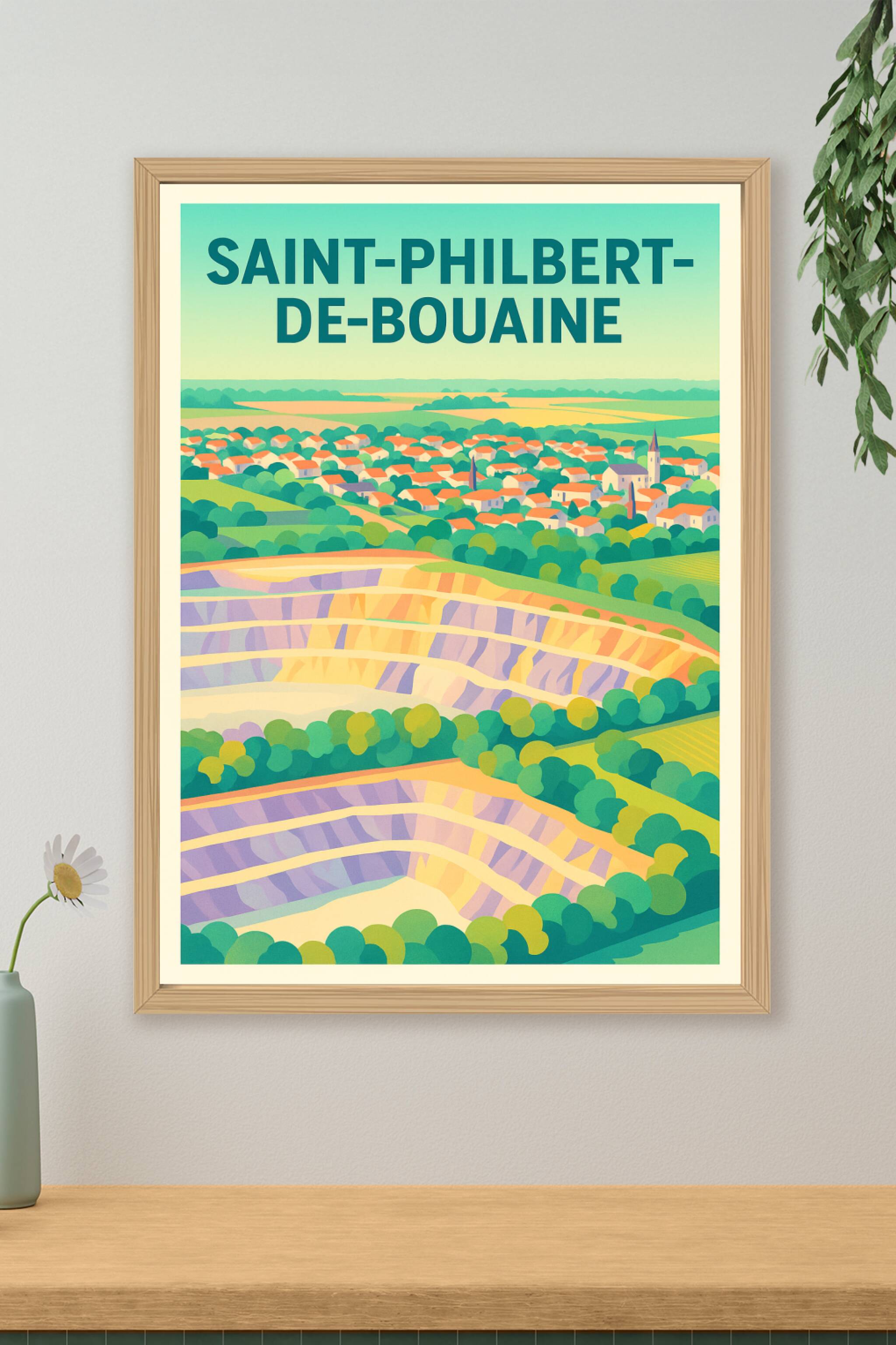 Affiche de Saint-Philbert-de-Bouaine - Trésor naturel et village pittoresque