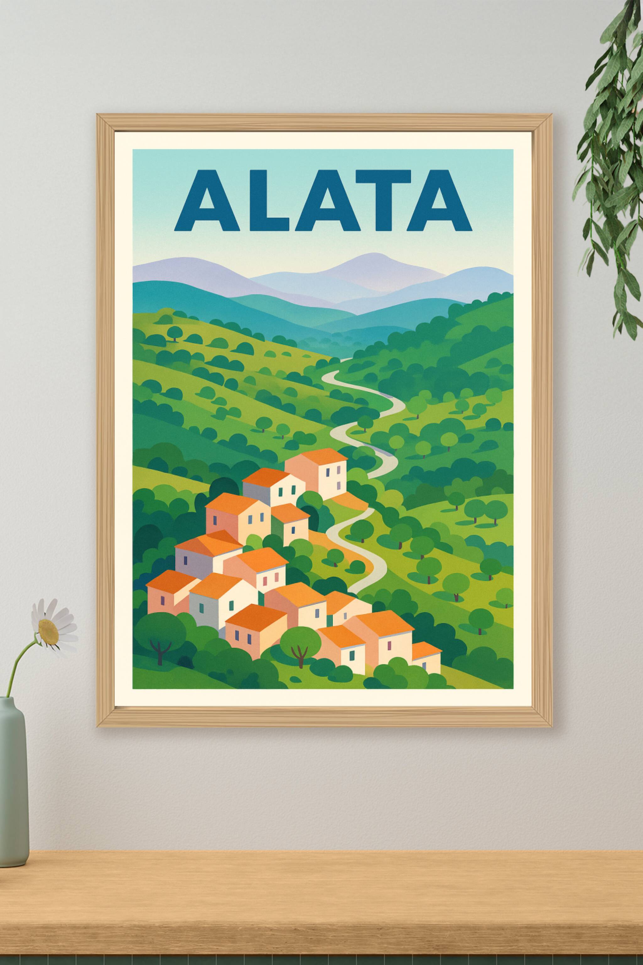 Affiche de Alata - Le charme paisible de la Corse intérieure