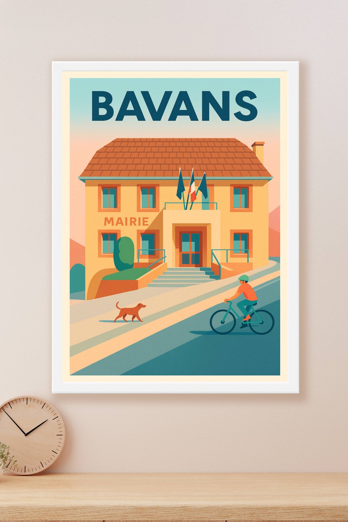 Affiche de Bavans - Charme et simplicité en illustration rétro