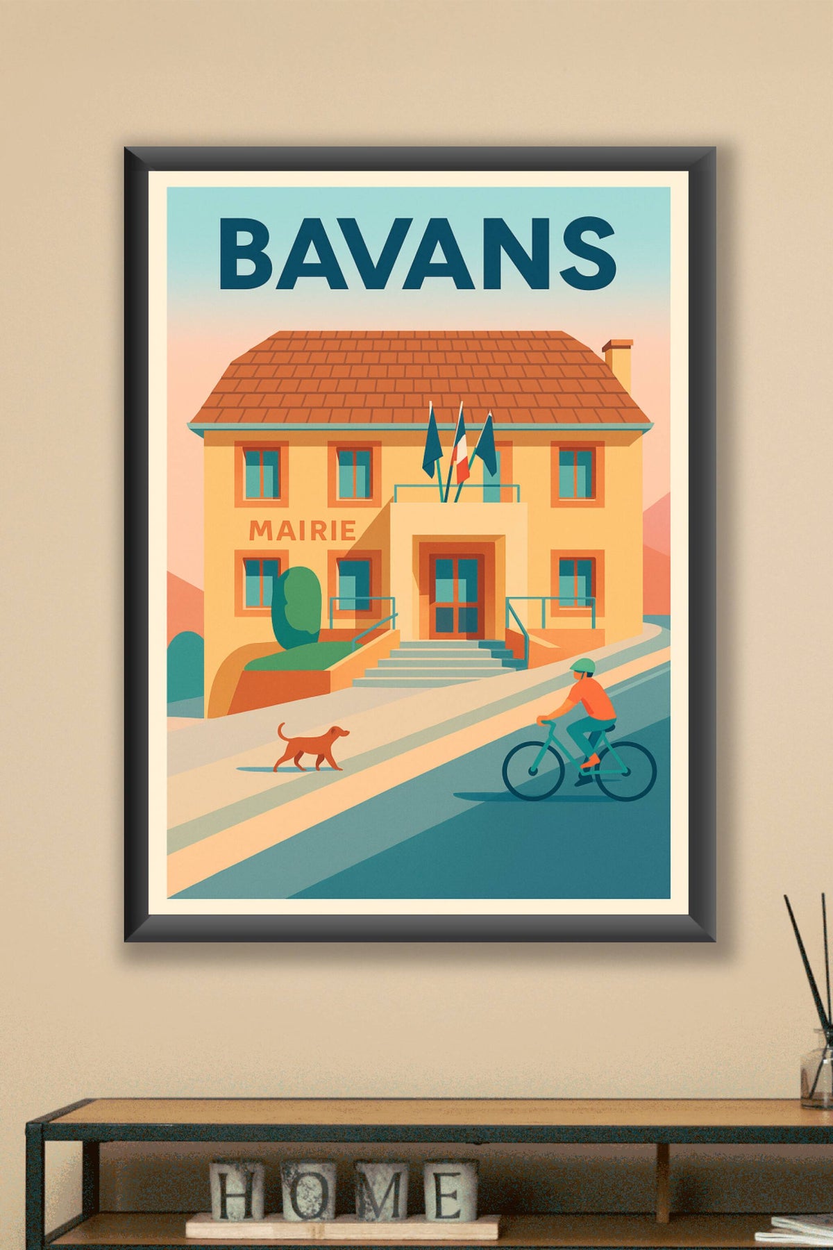 Affiche de Bavans - Charme et simplicité en illustration rétro