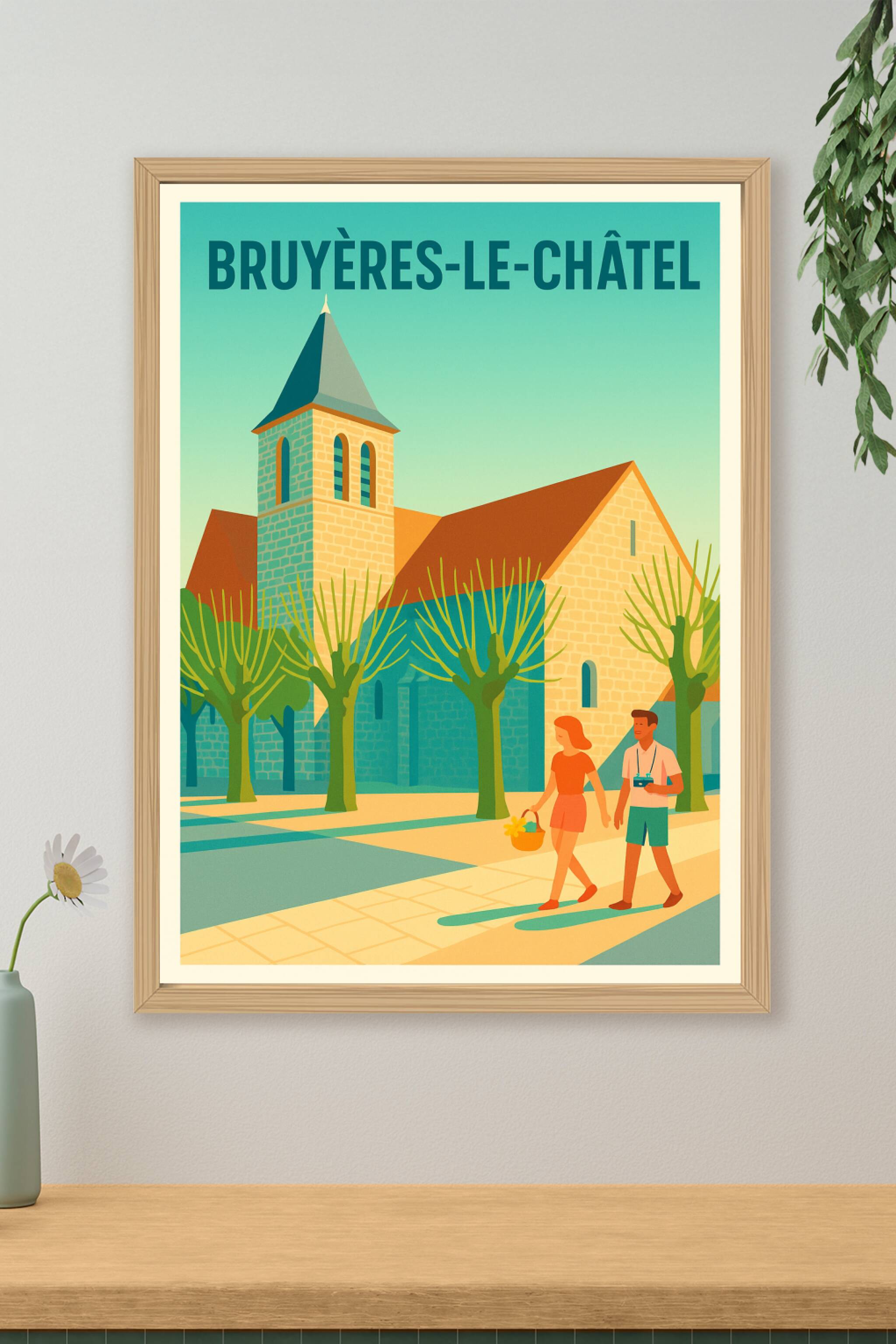 Affiche de Bruyères-le-Châtel - Une balade paisible au cœur du patrimoine