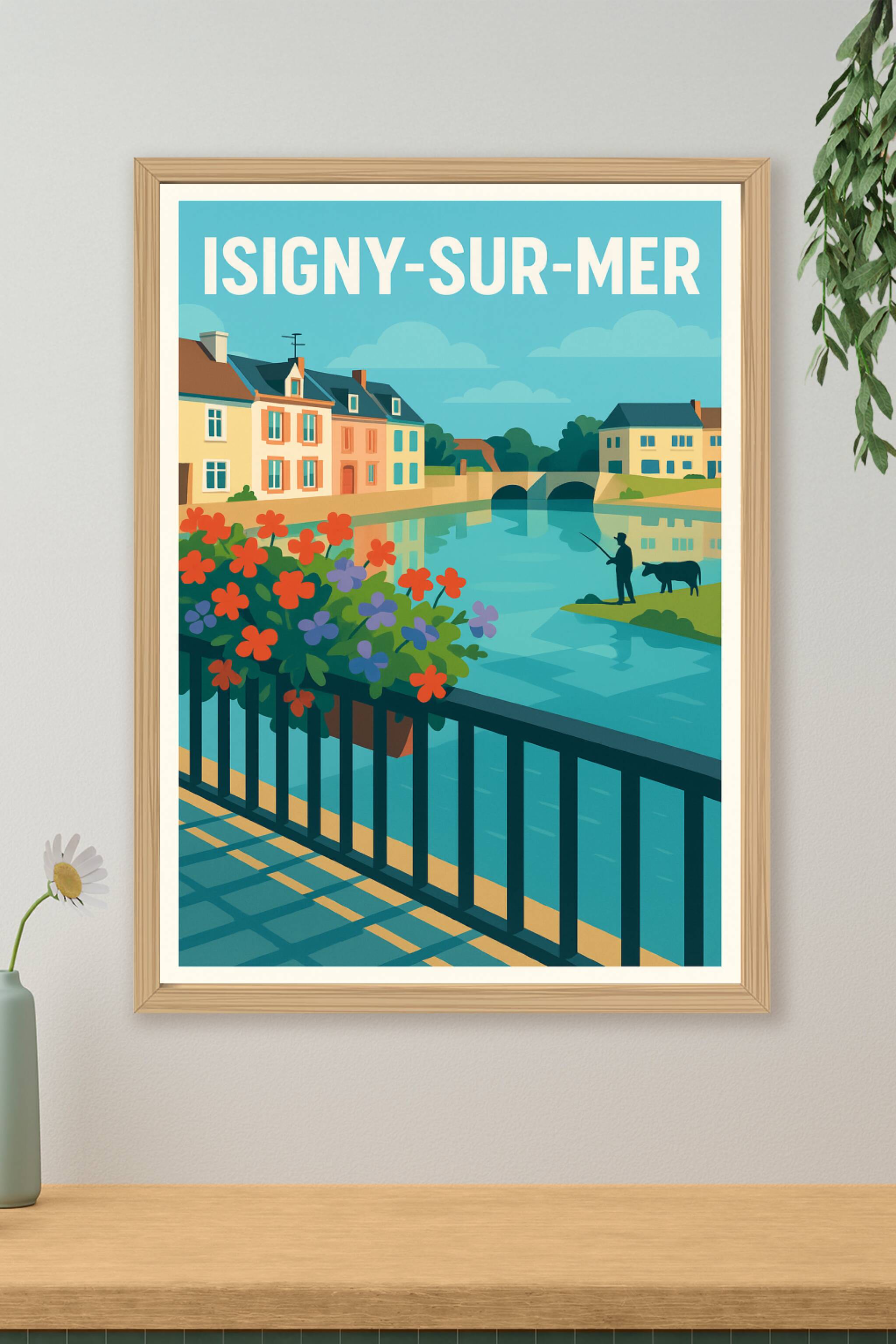 Affiche de Isigny-sur-Mer - L'élégance paisible au fil de l'eau