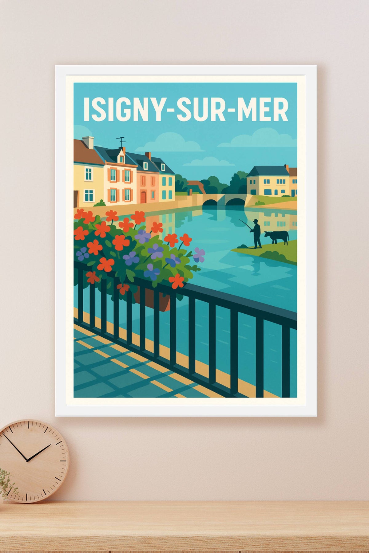 Affiche de Isigny-sur-Mer - L'élégance paisible au fil de l'eau
