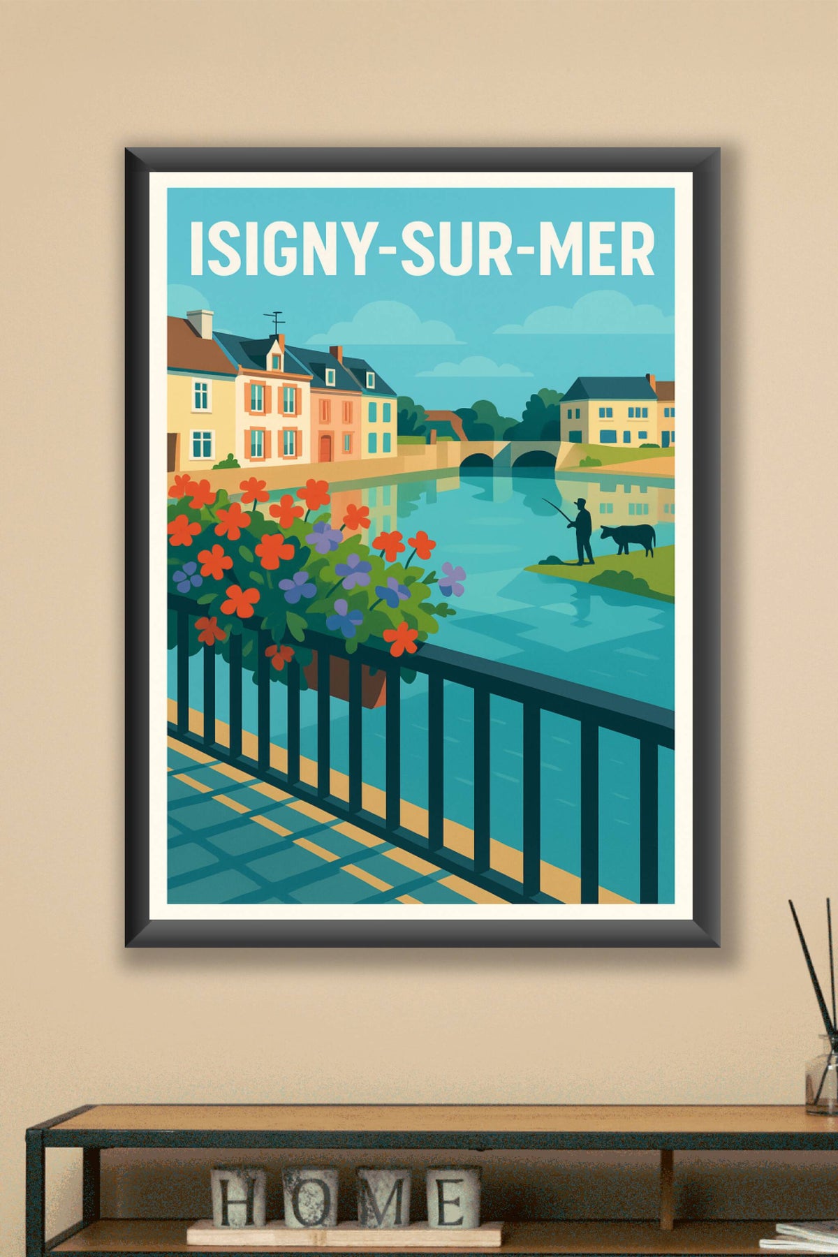 Affiche de Isigny-sur-Mer - L'élégance paisible au fil de l'eau