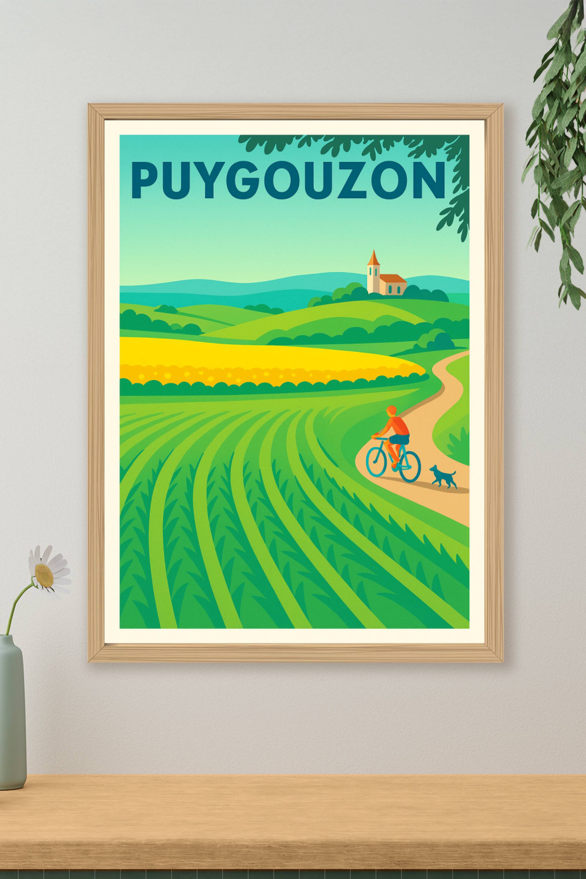 Affiche de Puygouzon - Échappée nature à vélo