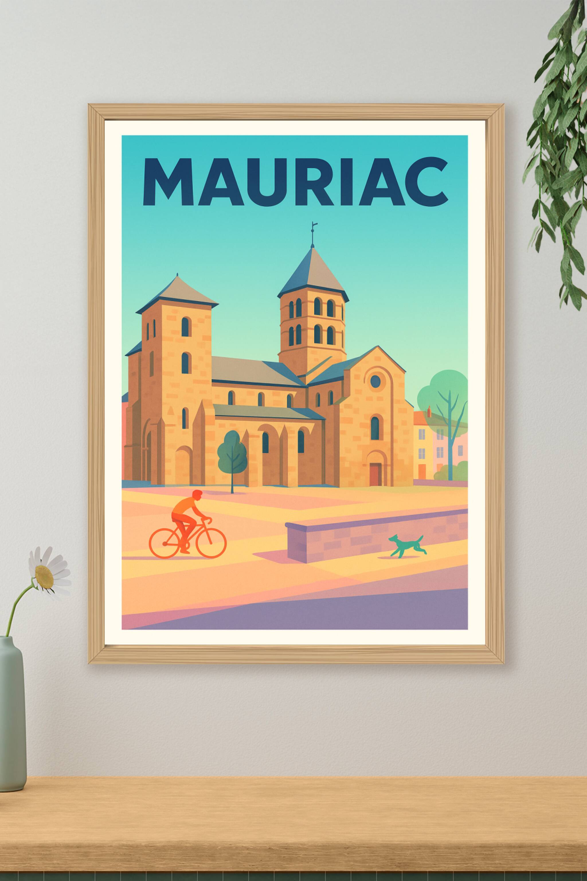 Affiche de Mauriac - Charme intemporel au cœur de l'Auvergne