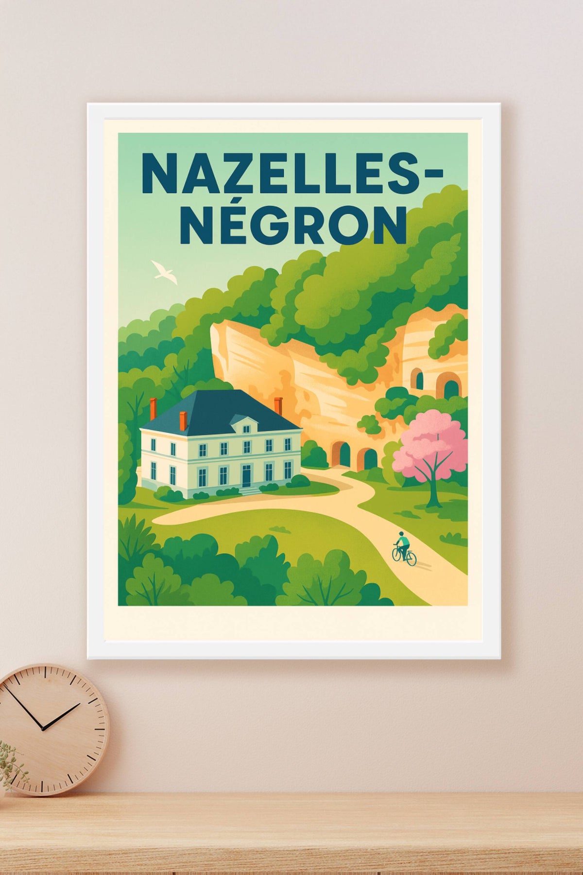 Affiche de Nazelles-Négron - L'élégance de la campagne en bord de roche