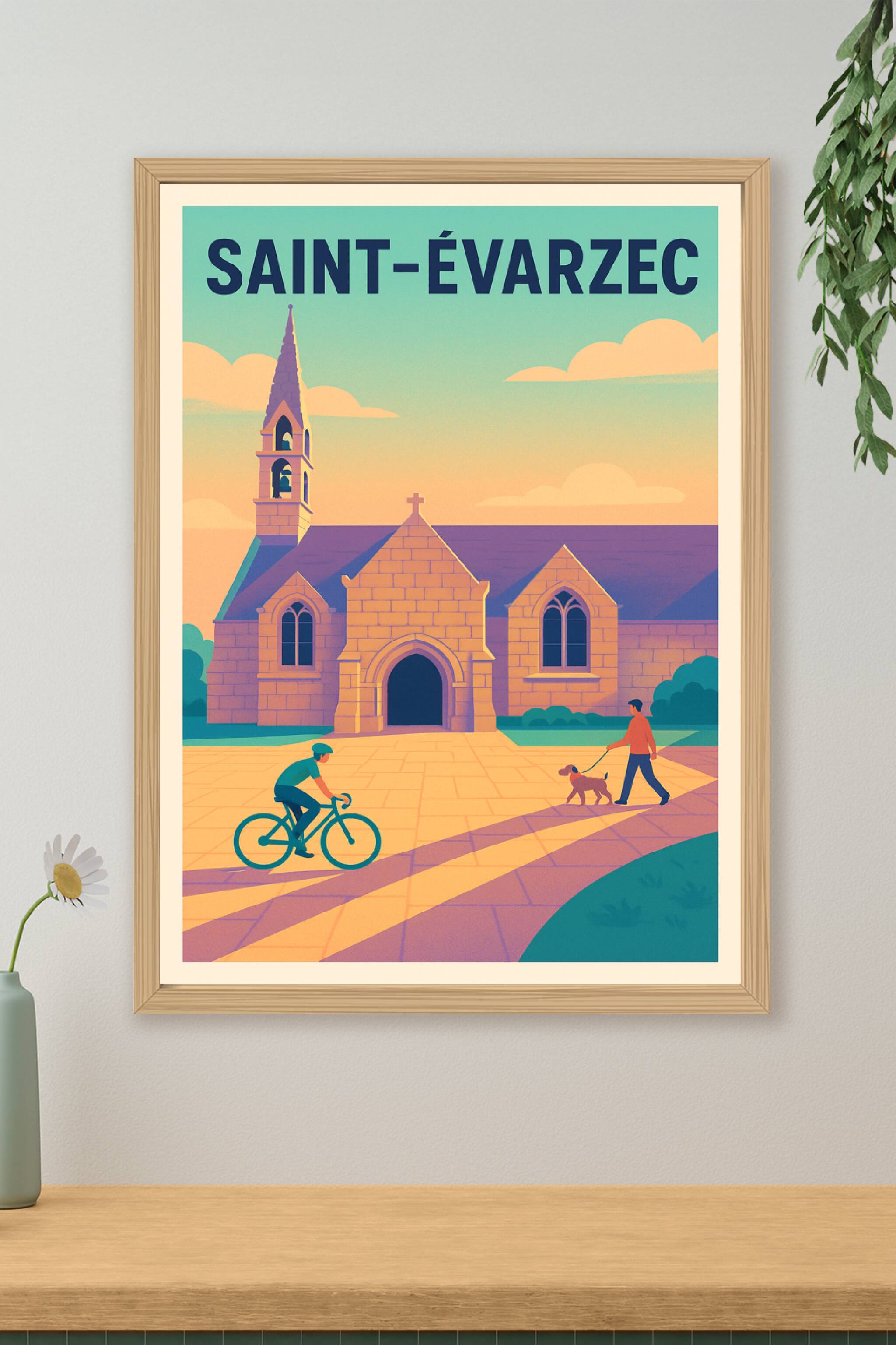 Affiche de Saint-Évarzec - Tranquillité et patrimoine au cœur du village