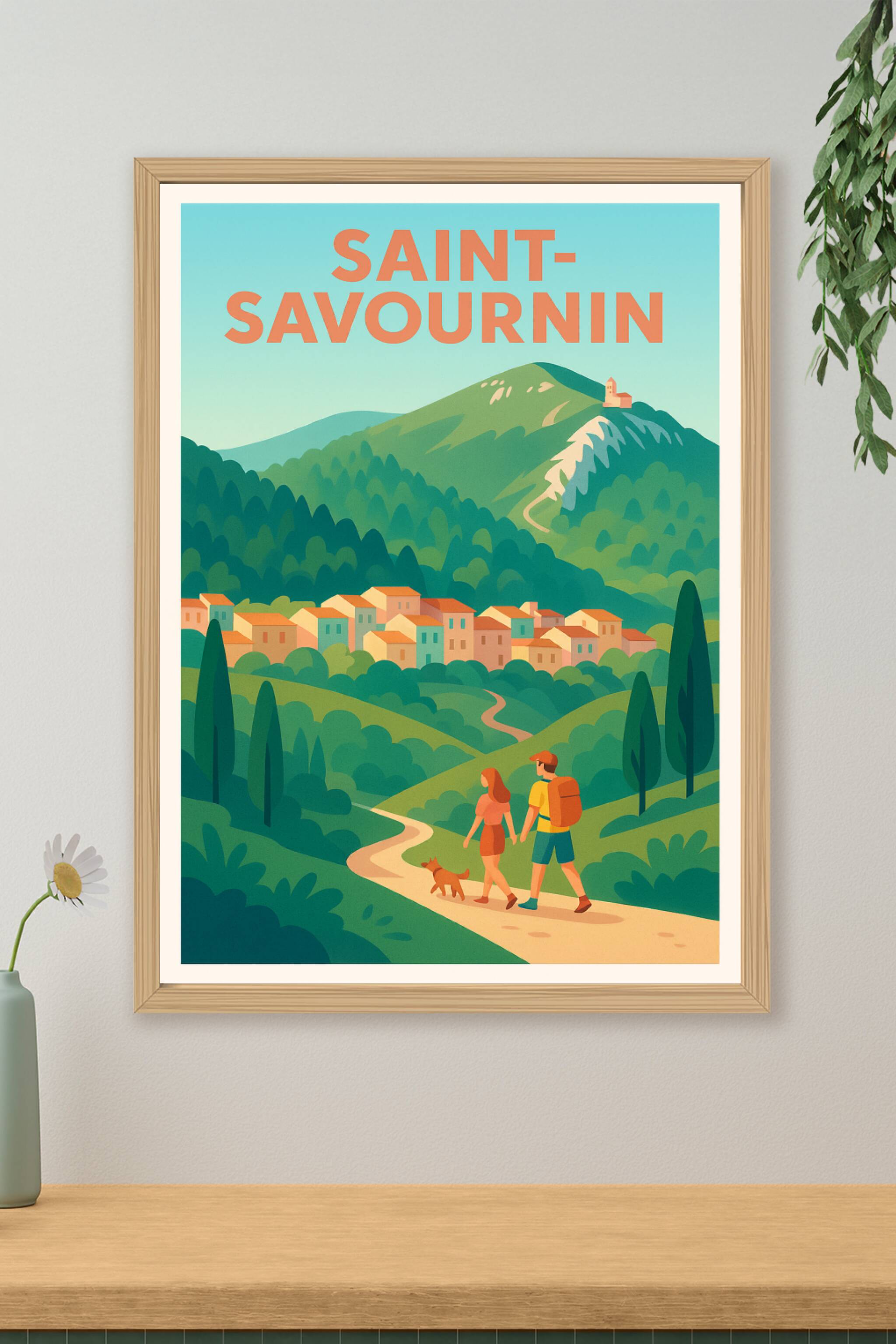 Affiche de Saint-Savournin - Évasion nature et authenticité provençale
