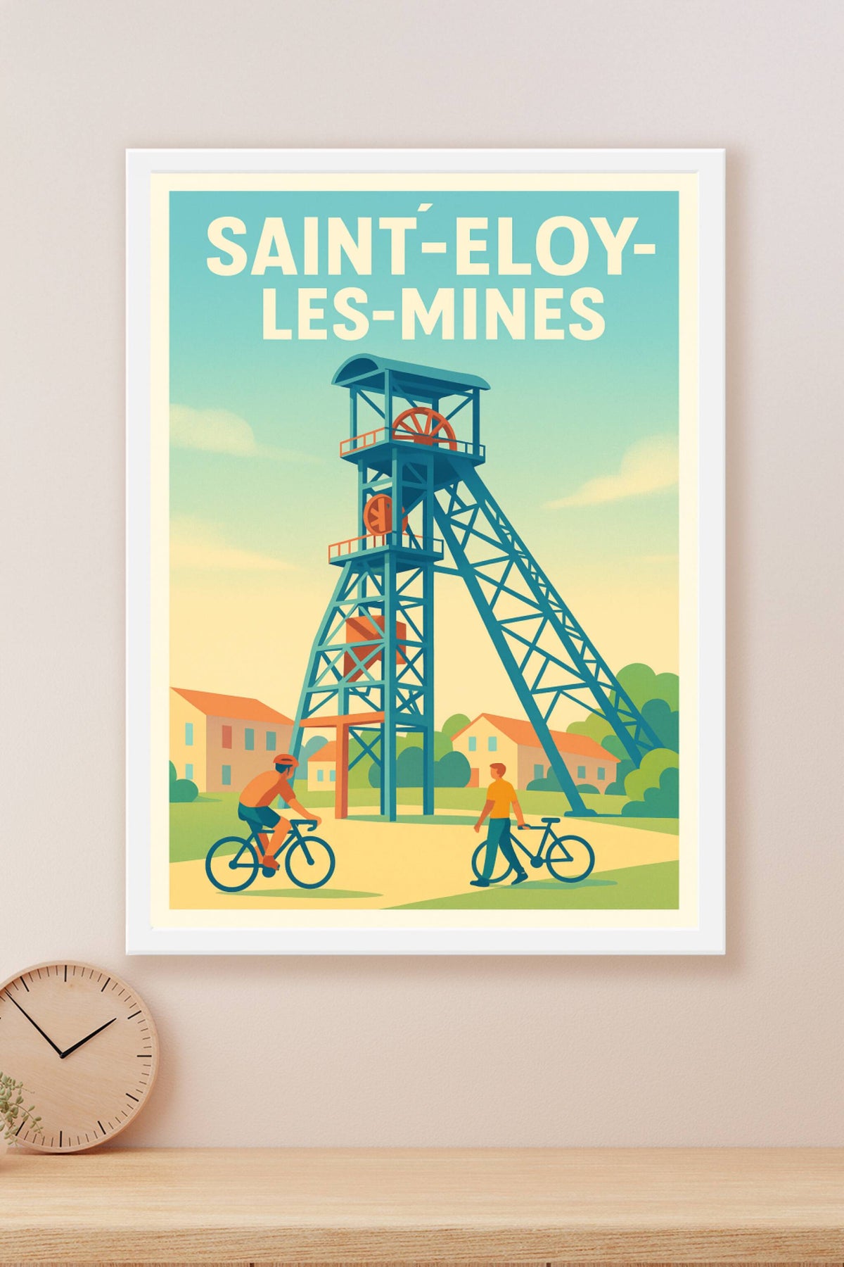 Affiche de Saint-Éloy-les-Mines - Un hommage au patrimoine minier et à la vie quotidienne