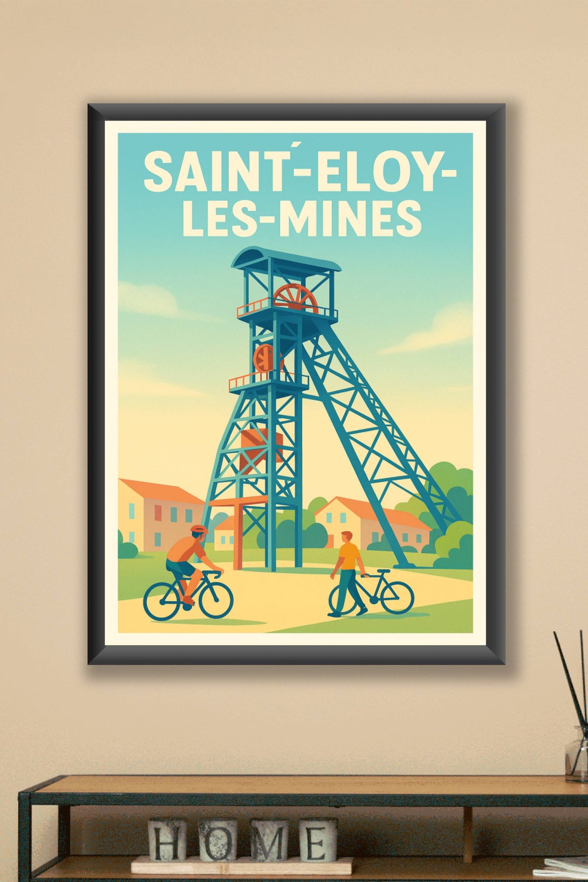 Affiche de Saint-Éloy-les-Mines - Un hommage au patrimoine minier et à la vie quotidienne