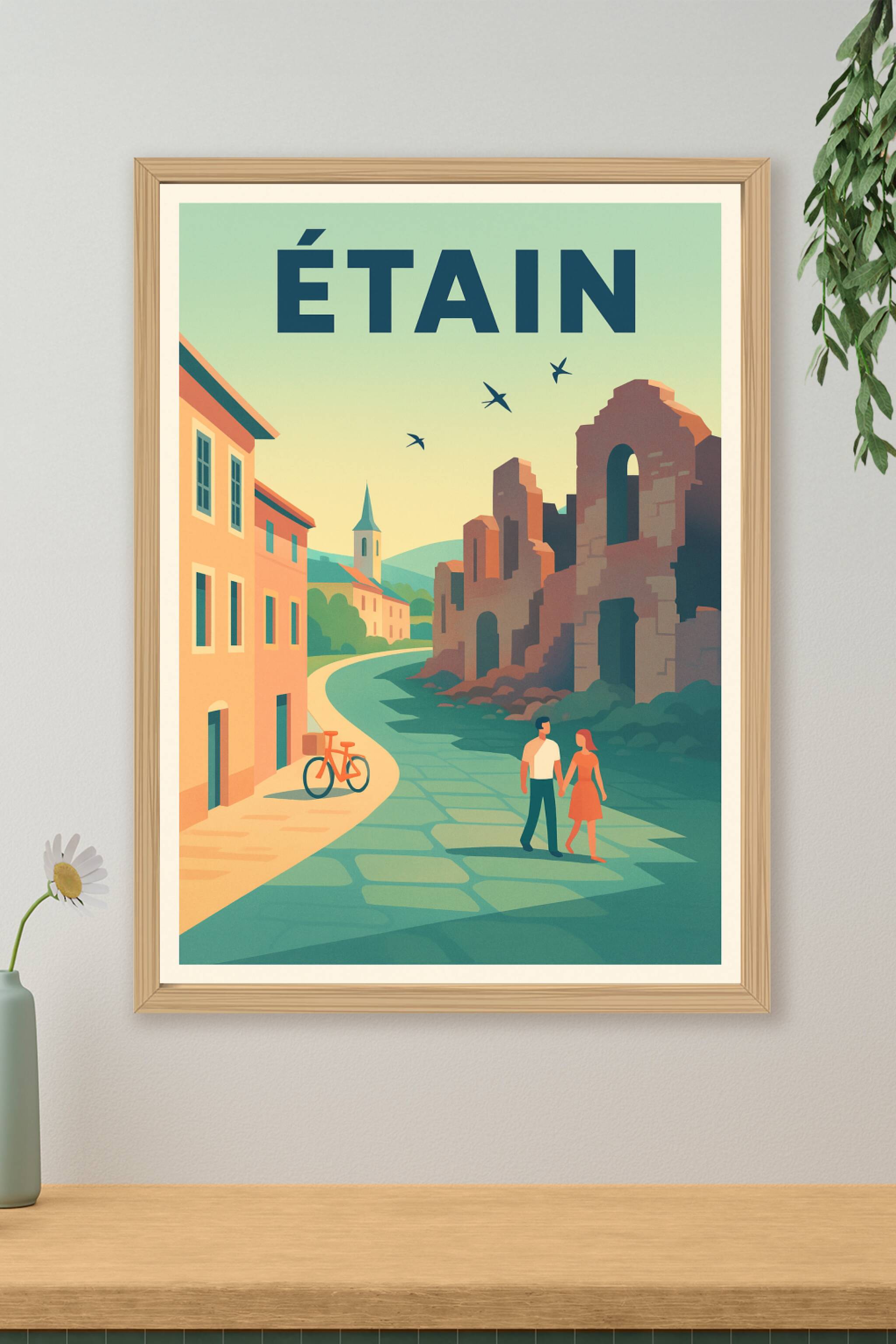 Affiche de Étain - Promenade romantique au cœur d'une ville historique