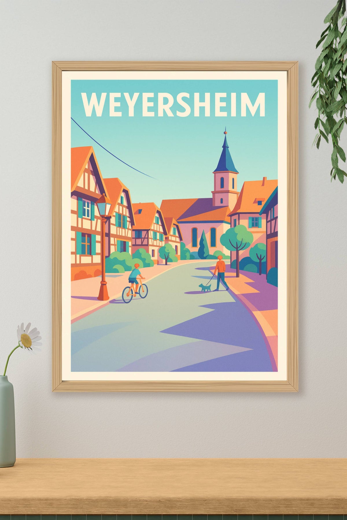 Affiche de Weyersheim - Charme pittoresque d'un village alsacien