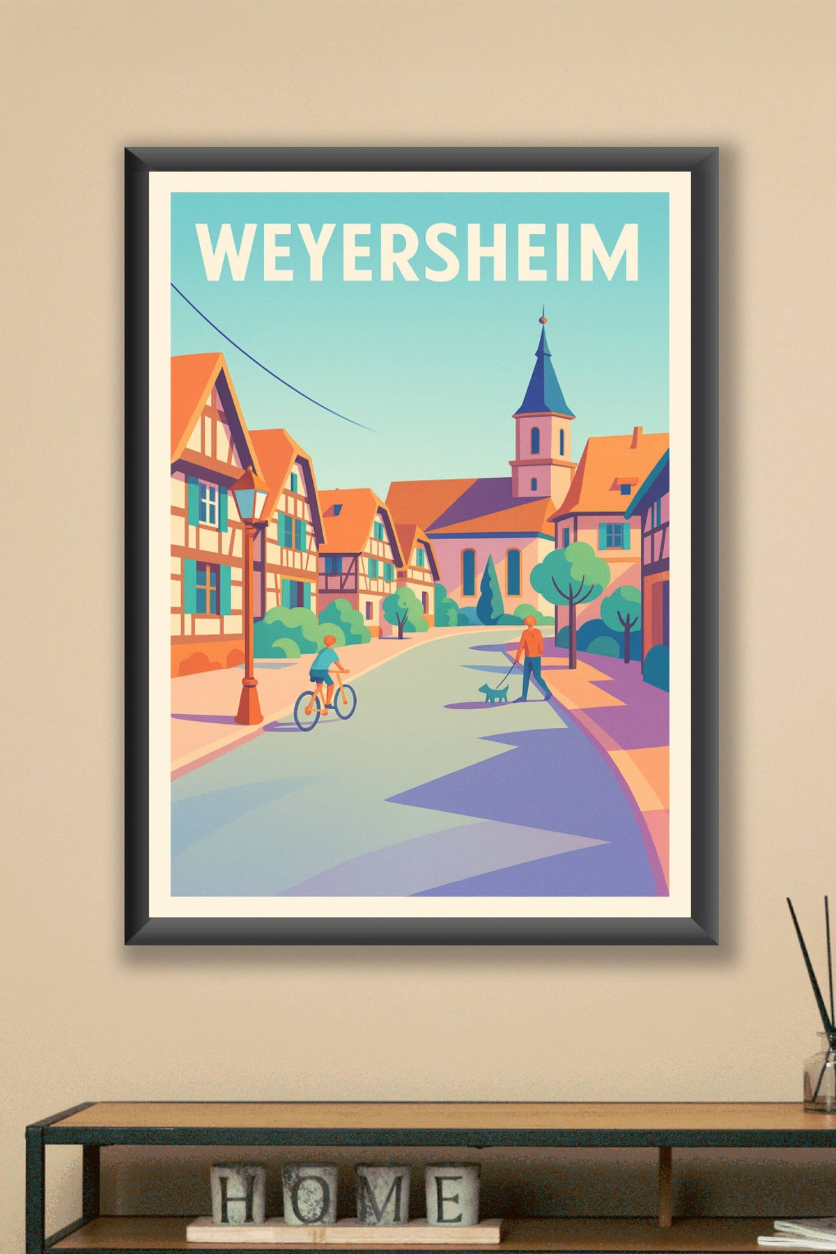Affiche de Weyersheim - Charme pittoresque d'un village alsacien