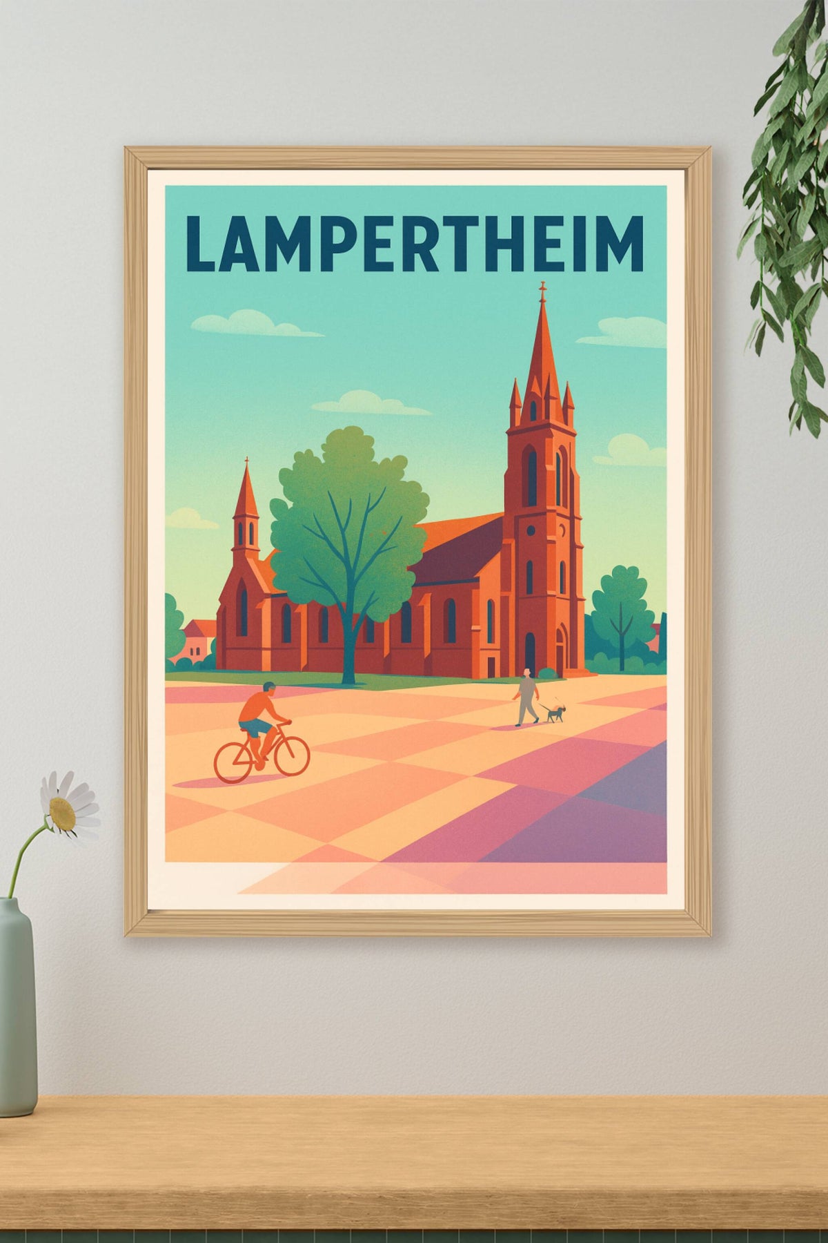 Affiche de Lampertheim - Tranquillité et charme à l'ombre de l'église