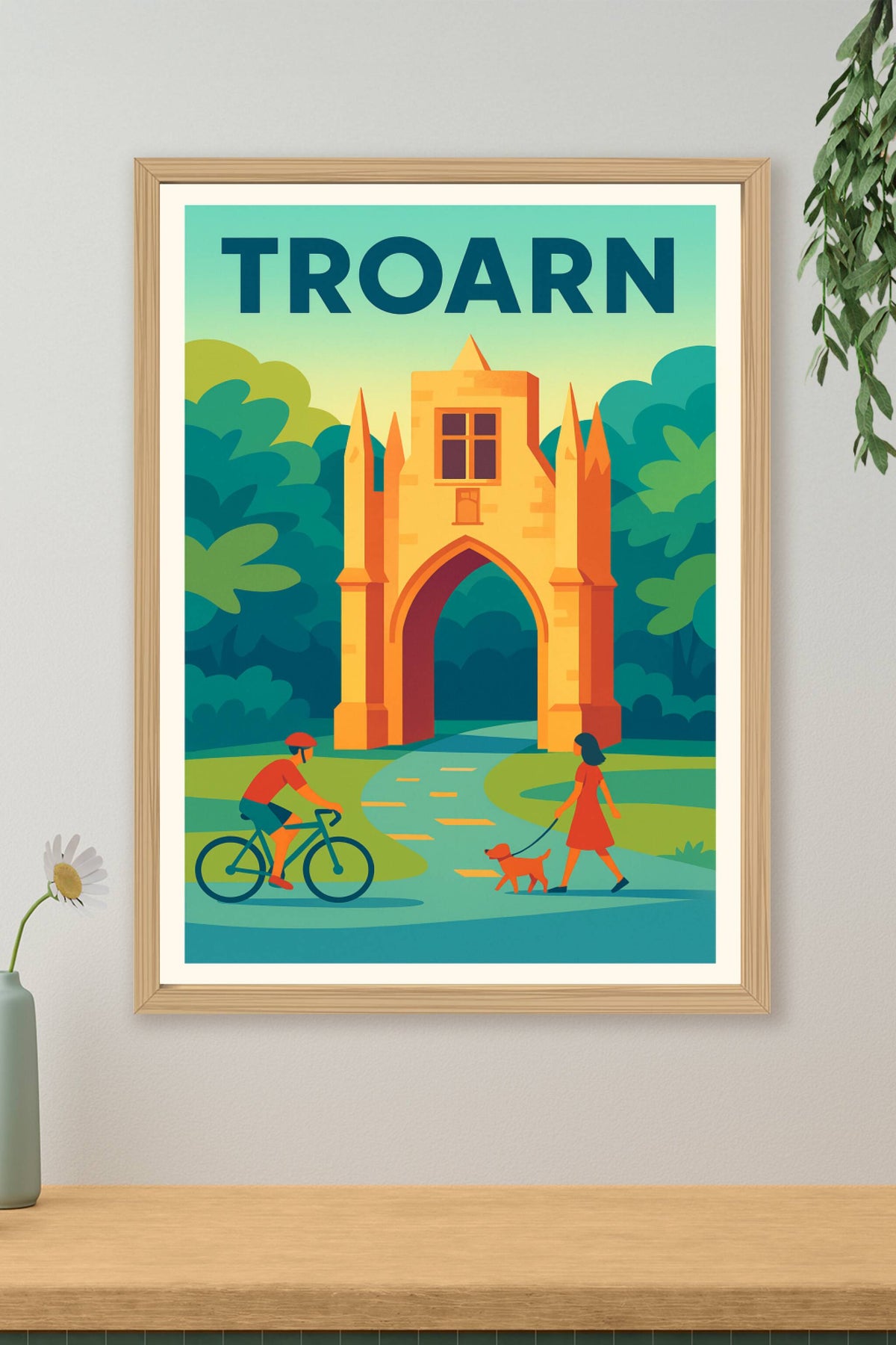 Affiche de Troarn - L'entrée emblématique en balade