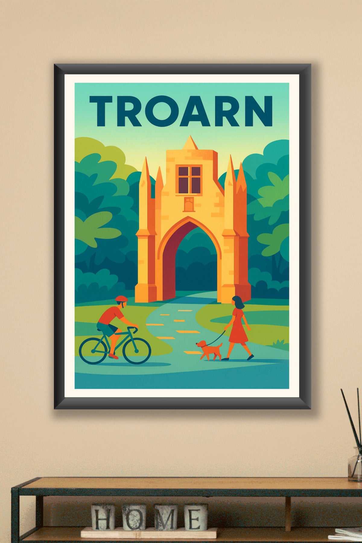 Affiche de Troarn - L'entrée emblématique en balade