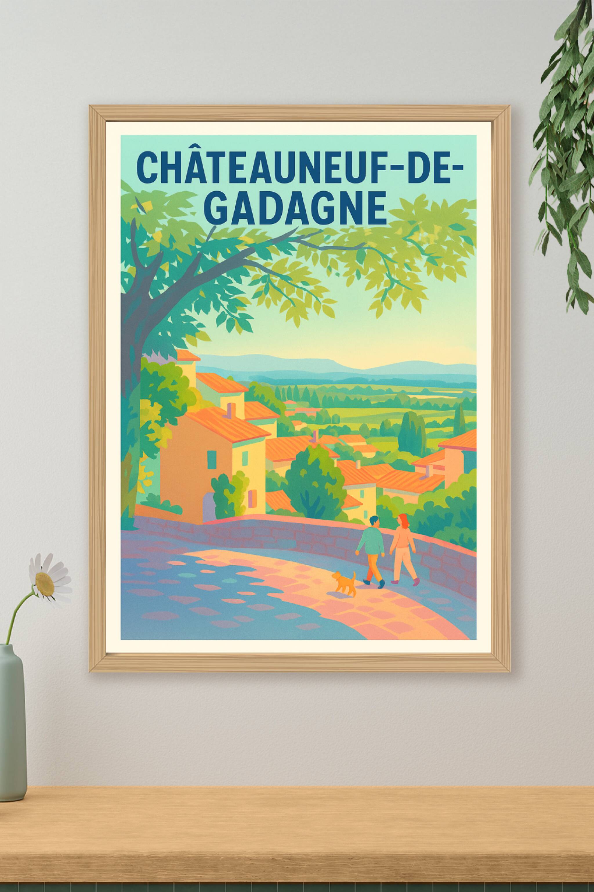 Affiche de Châteauneuf-de-Gadagne - Un village provençal enchanteur