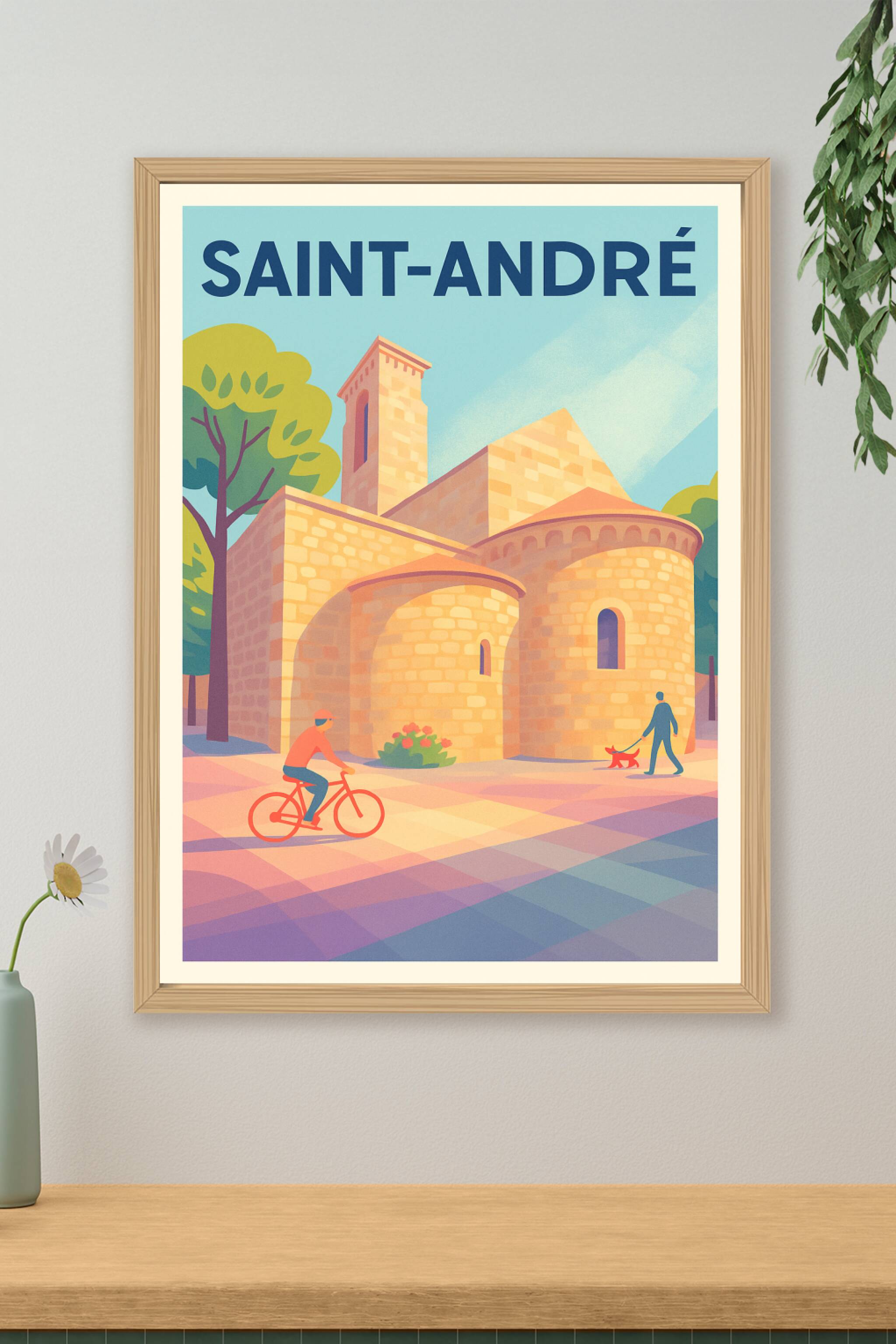 Affiche de Saint-André - Charme architecturale et douceur de vivre