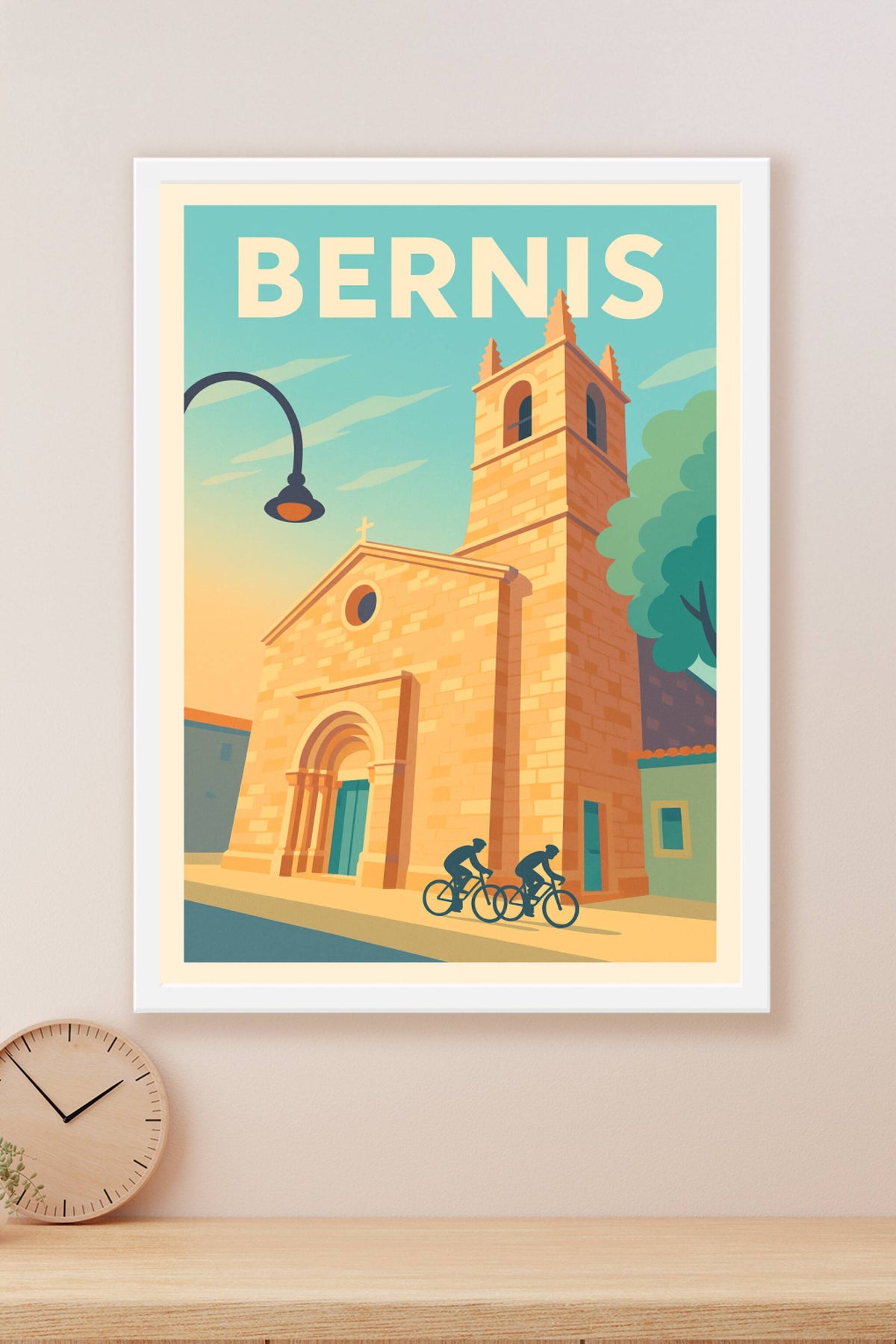 Affiche de Bernis - Charme et sérénité à vélo