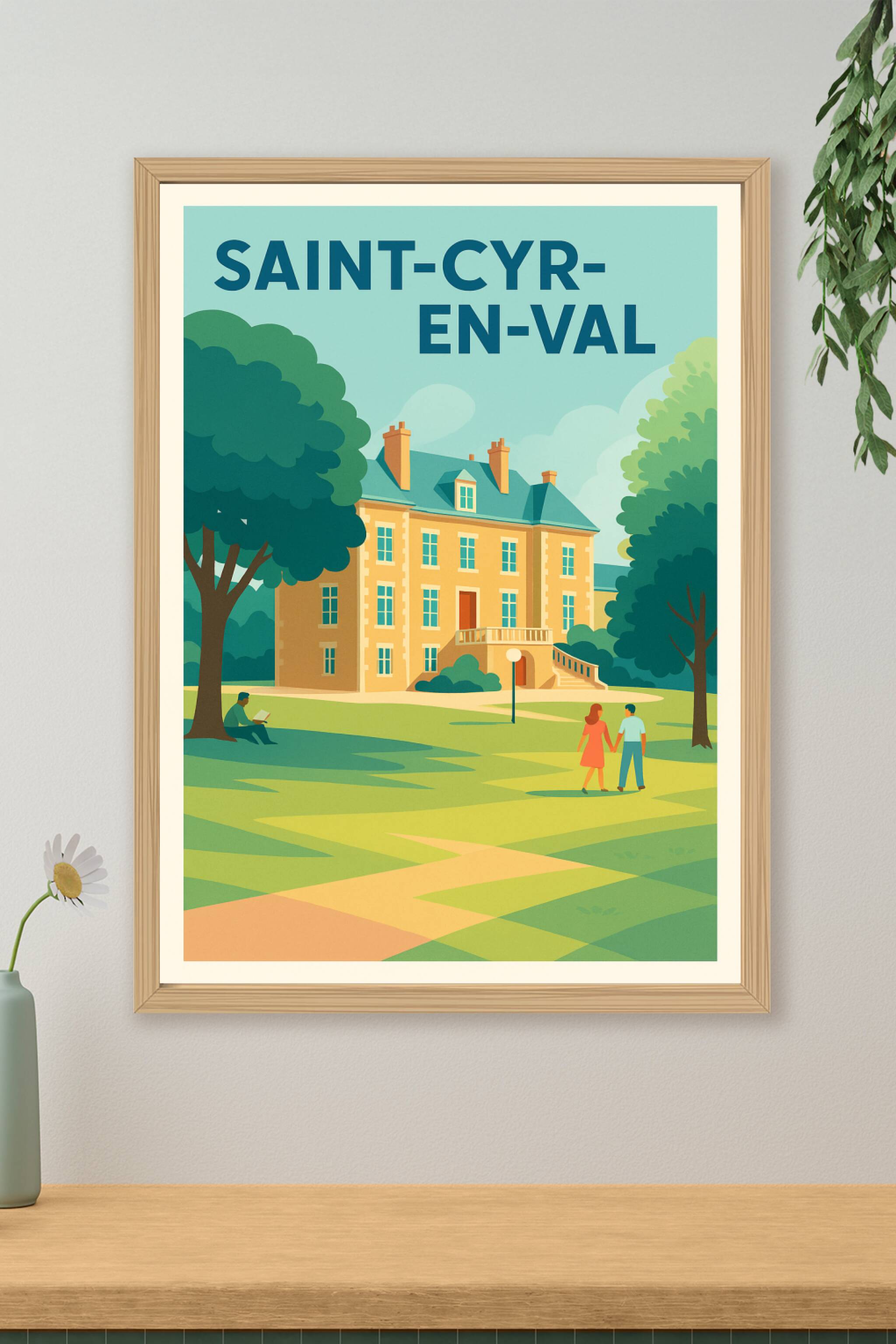Affiche de Saint-Cyr-en-Val - Harmonie et douceur de vivre à l'orée du parc