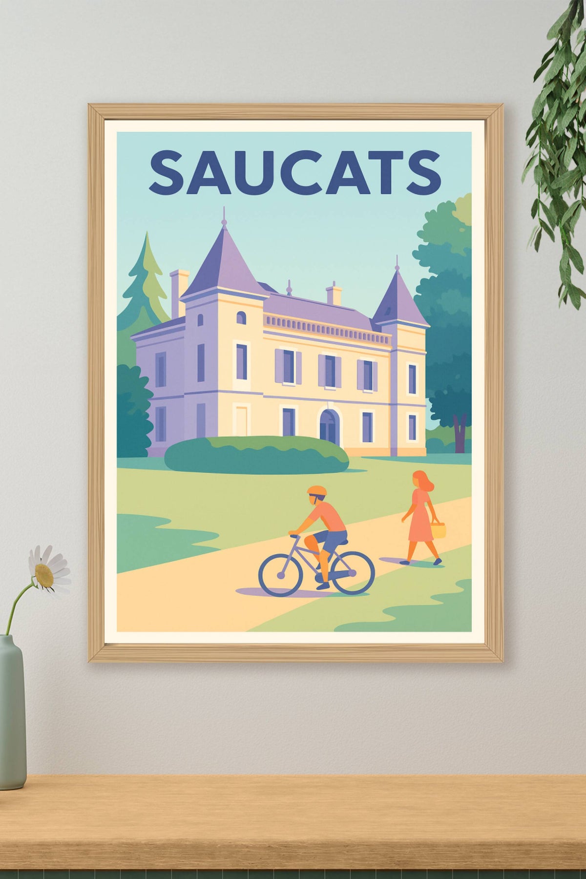 Affiche de Saucats - Élégance et nature en harmonie