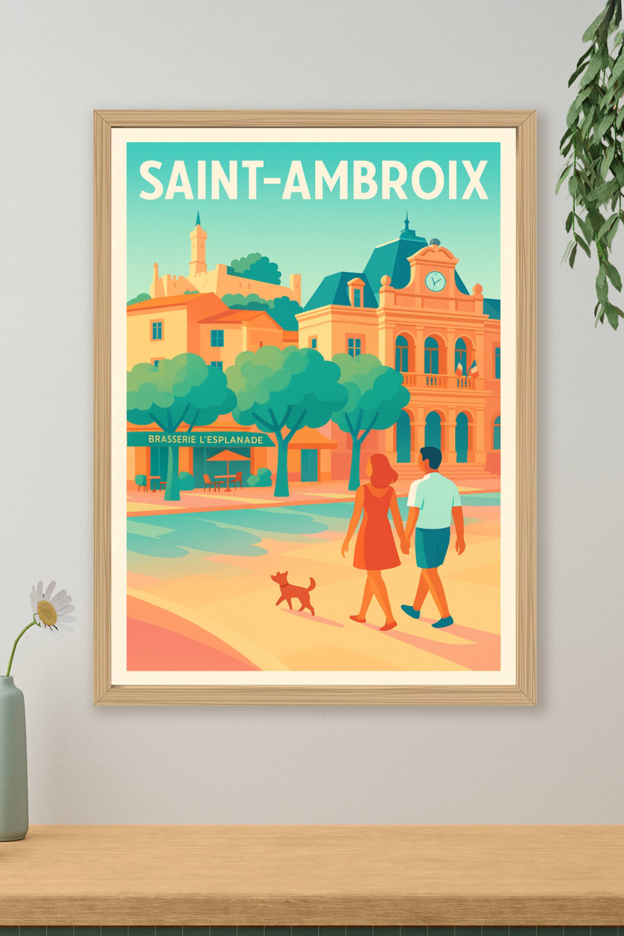 Affiche de Saint-Ambroix - Promenade en douceur au cœur du village