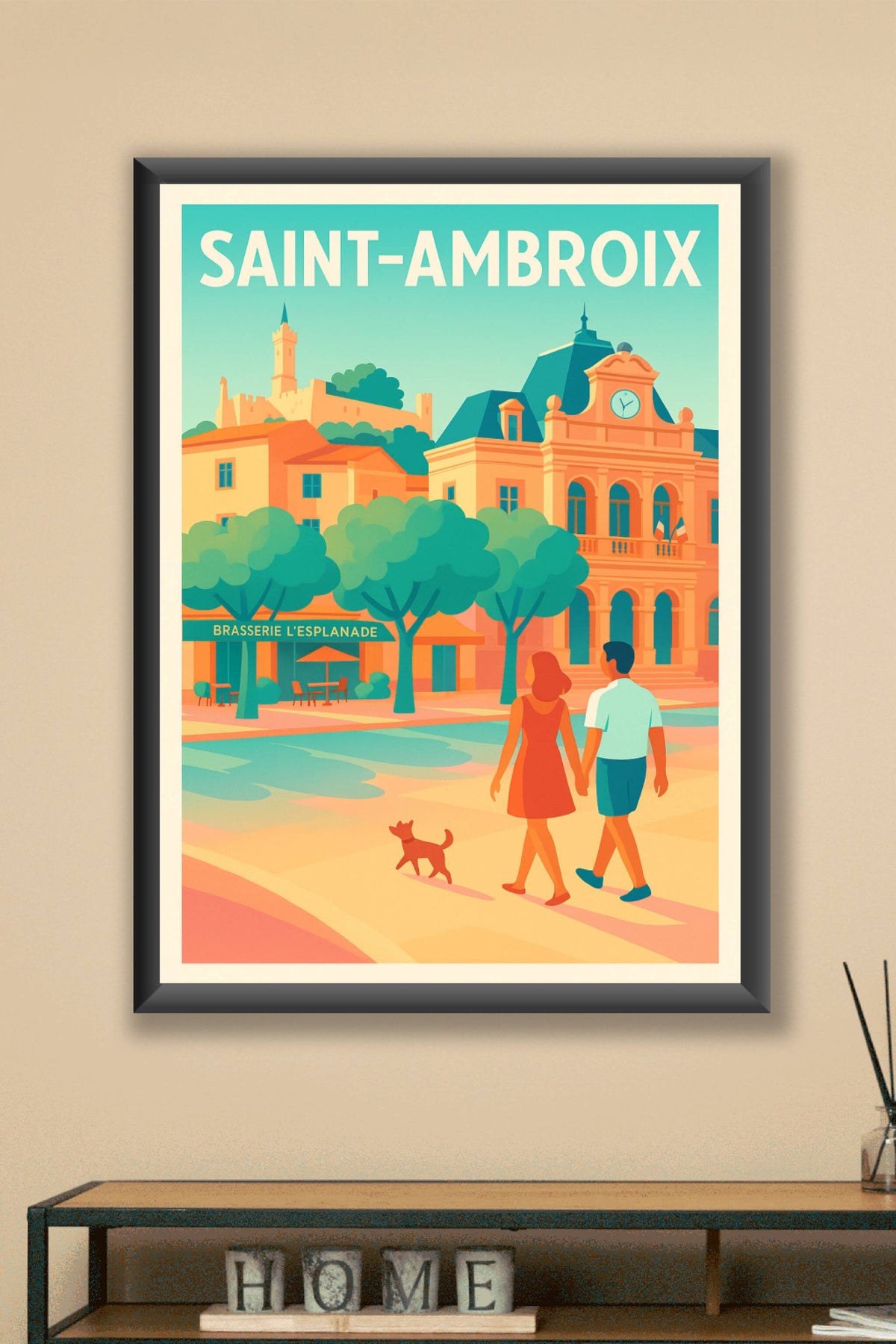 Affiche de Saint-Ambroix - Promenade en douceur au cœur du village