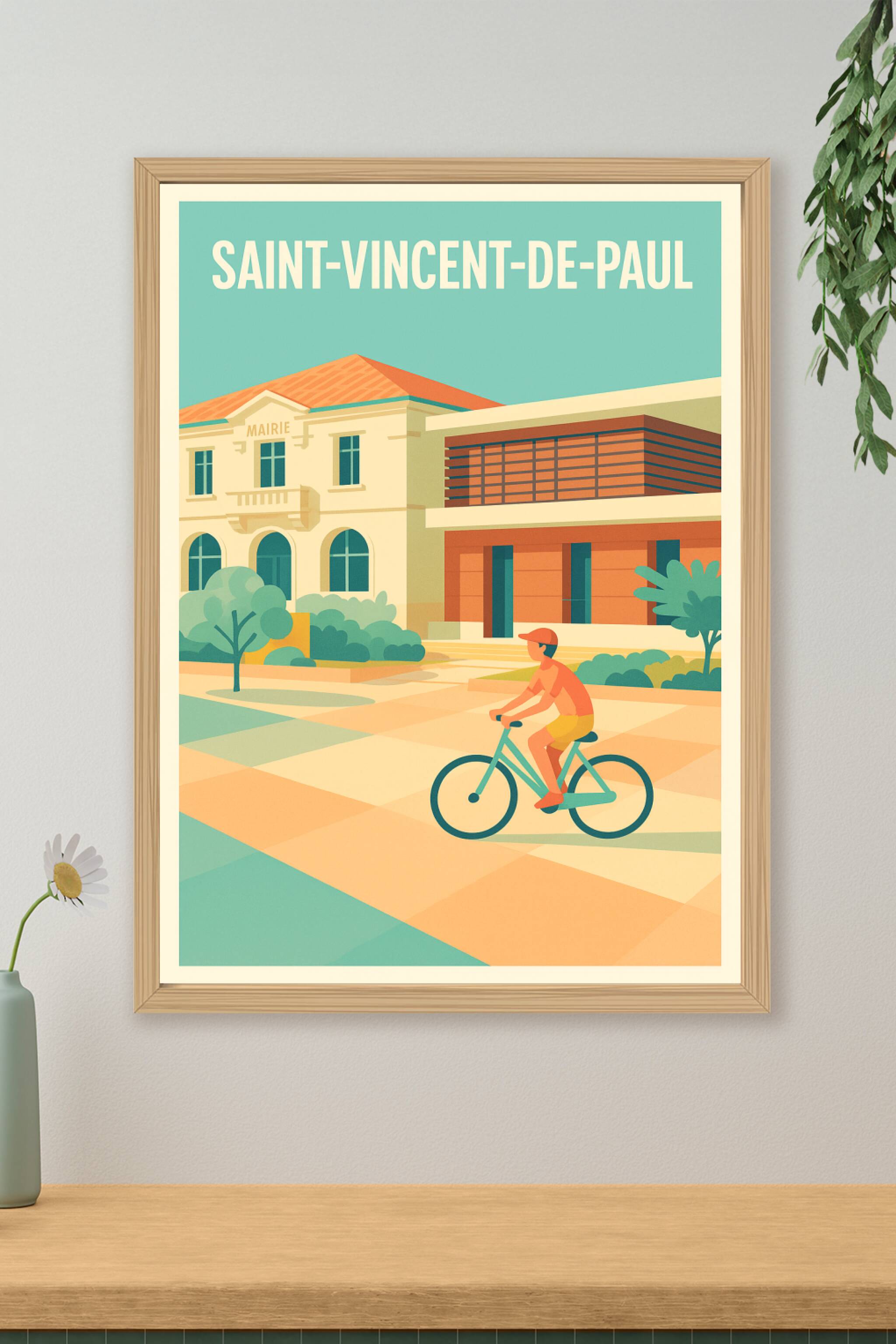 Affiche de Saint-Vincent-de-Paul - Douceur de vie à vélo
