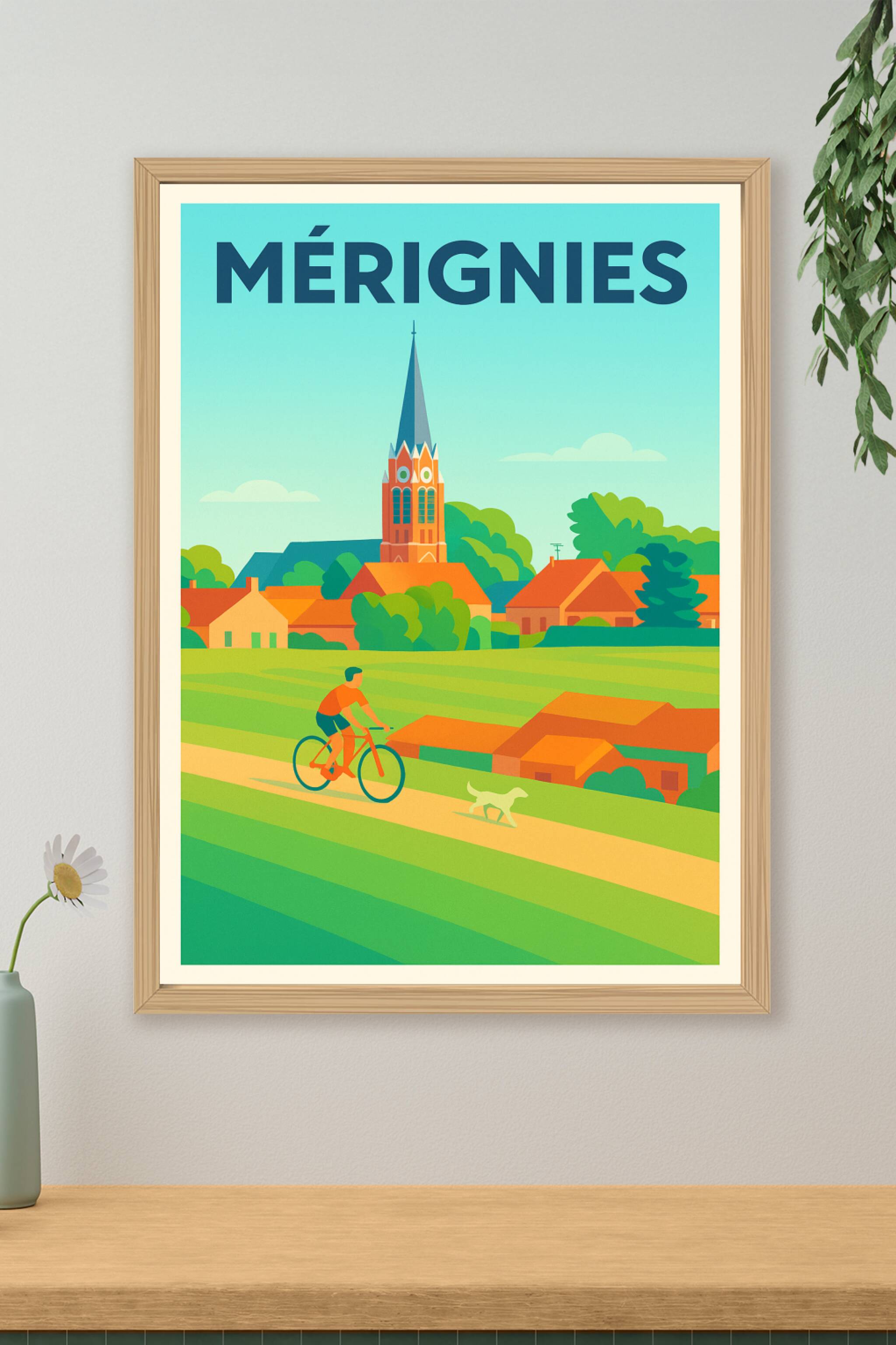 Affiche de Mérignies - Douceur de vie et balades bucoliques